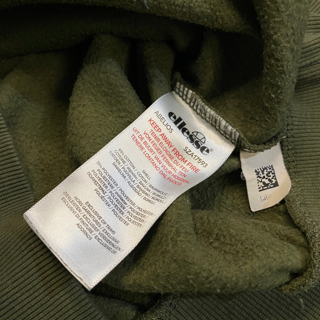 SUDADERA CON CAPUCHA ELLESSE VERDE OSCURO