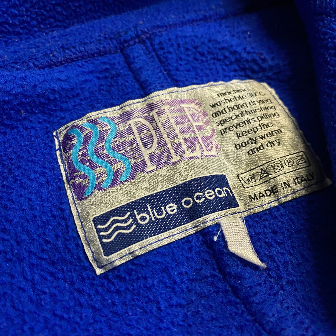 SUDADERA PILE AZUL FUERTE CLARO