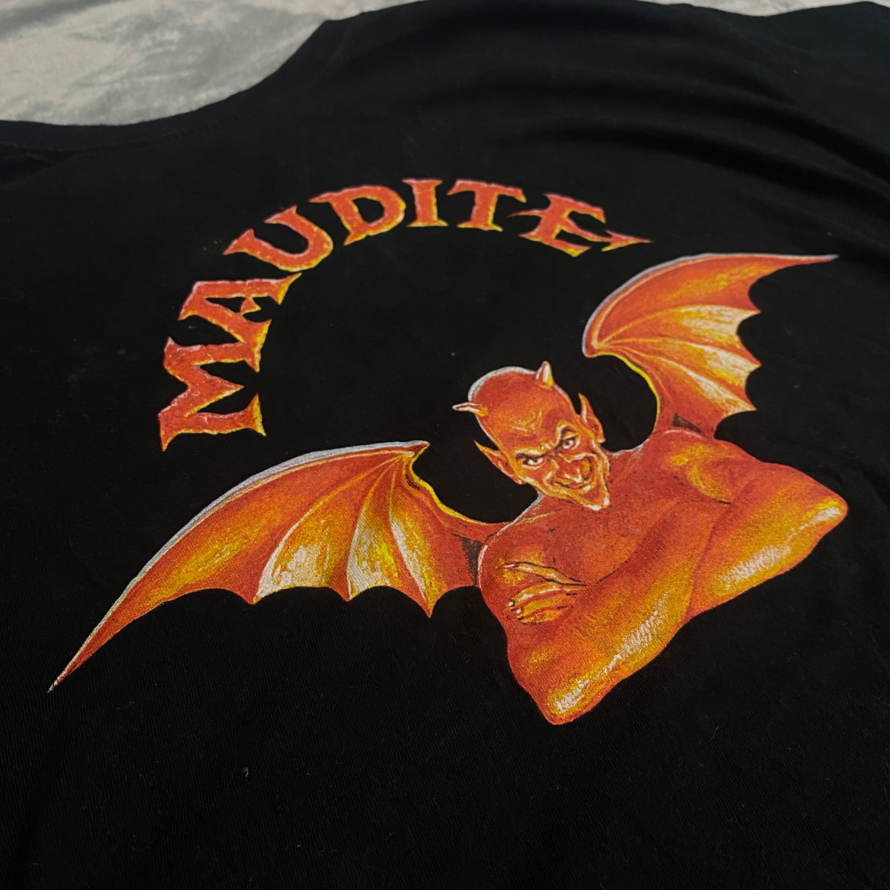 CAMISETA SOL'S "MAUDITE" DEMON BAT NEGRO
