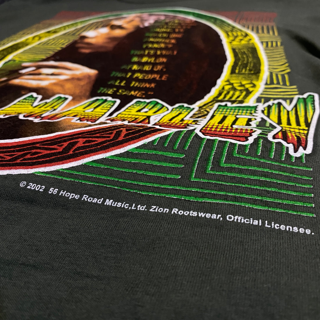 CAMISETA WMB "BOB MARLEY" VERDE OSCURO L