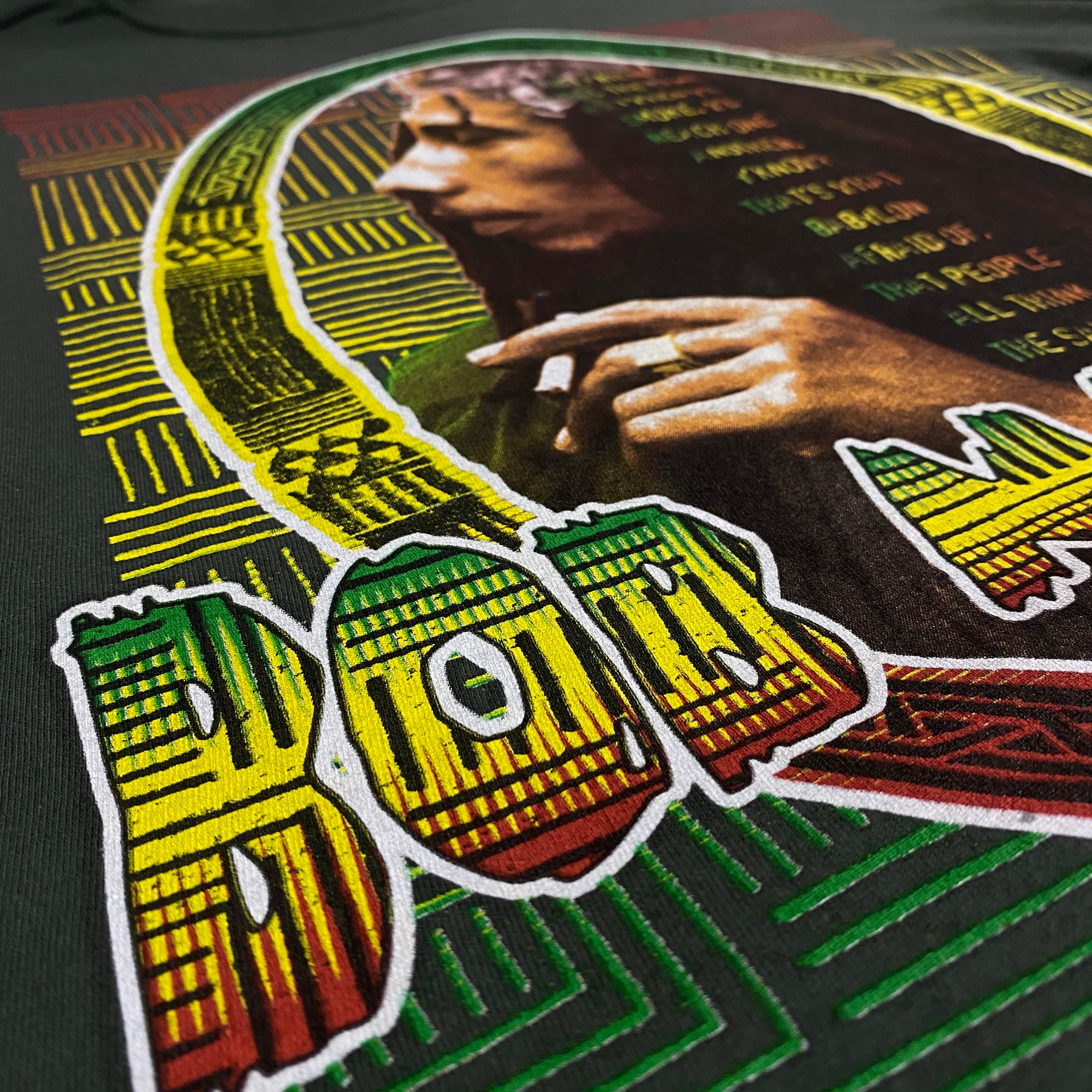 CAMISETA WMB "BOB MARLEY" VERDE OSCURO L