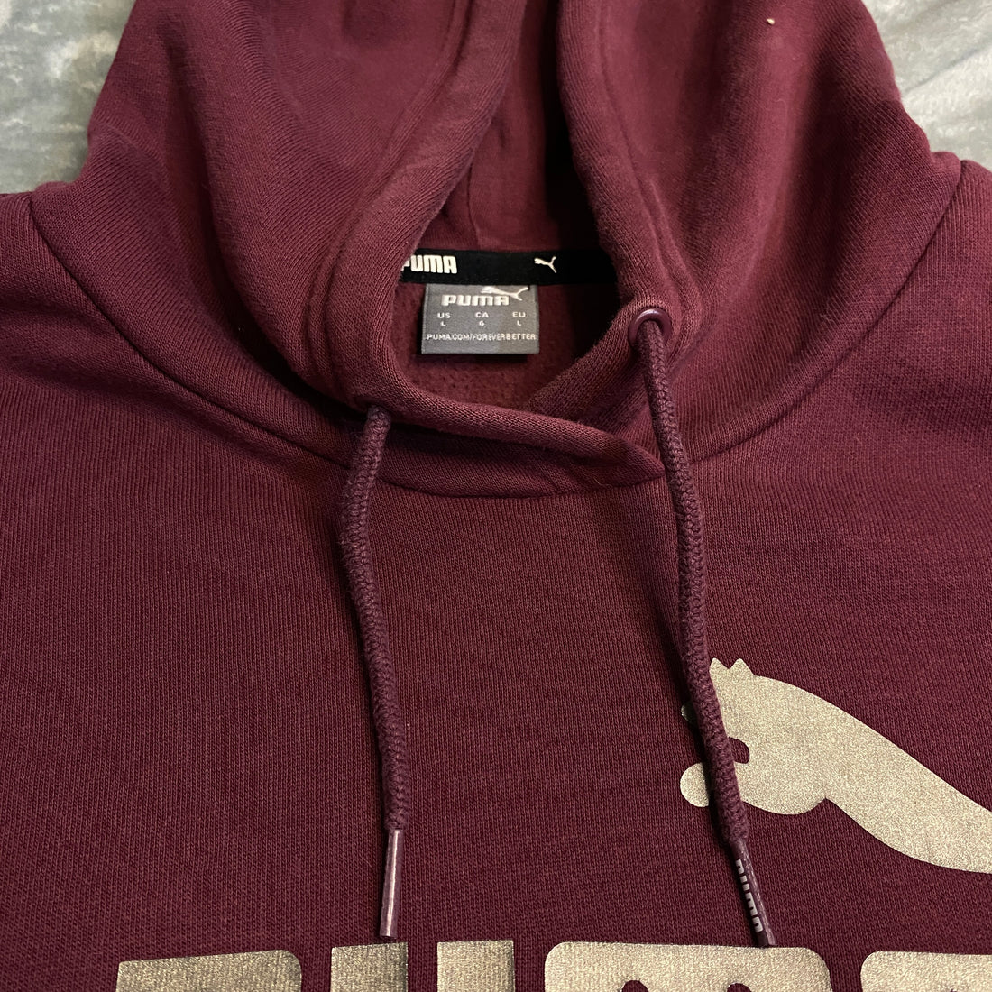 SUDADERA PUMA BURDEOS