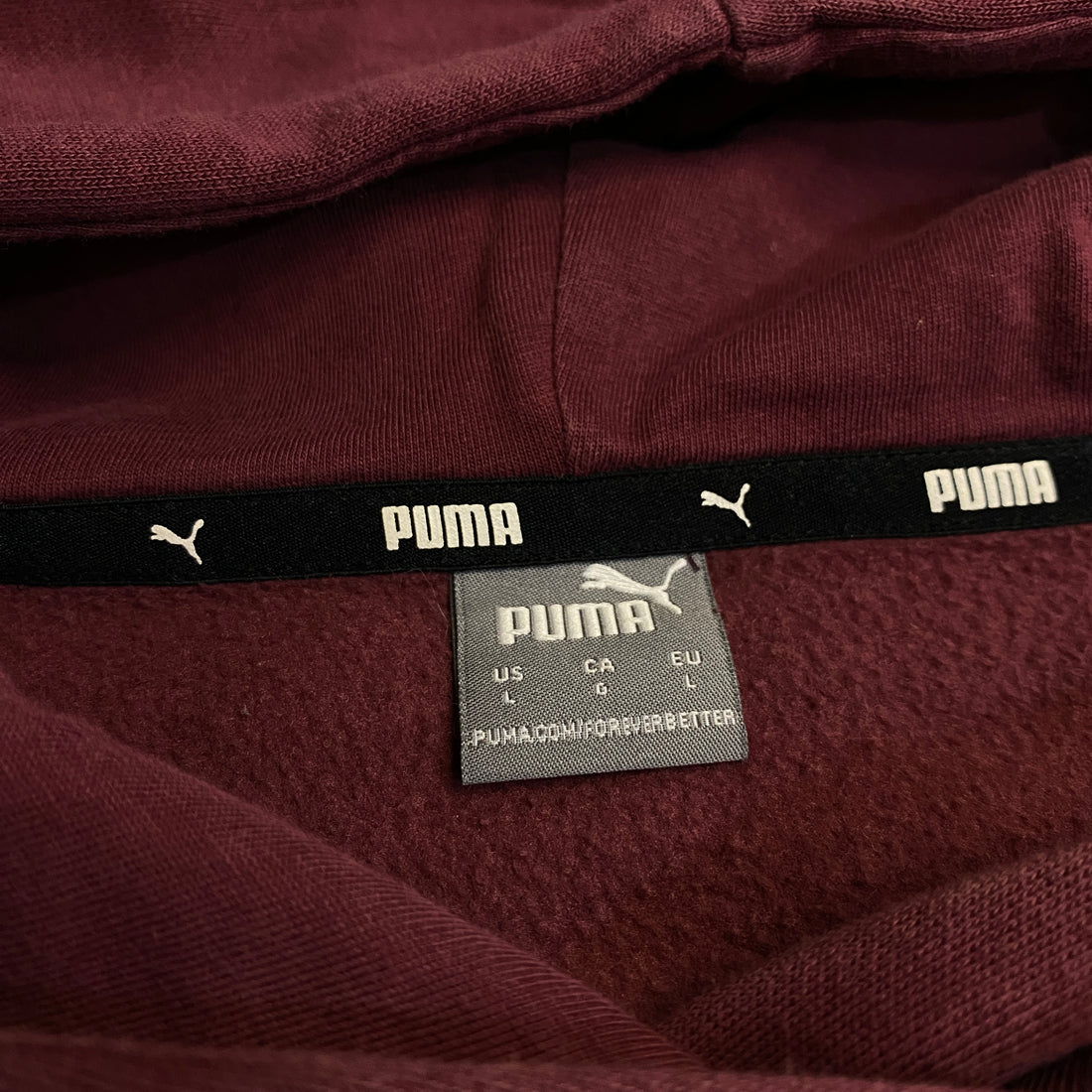 SUDADERA PUMA BURDEOS