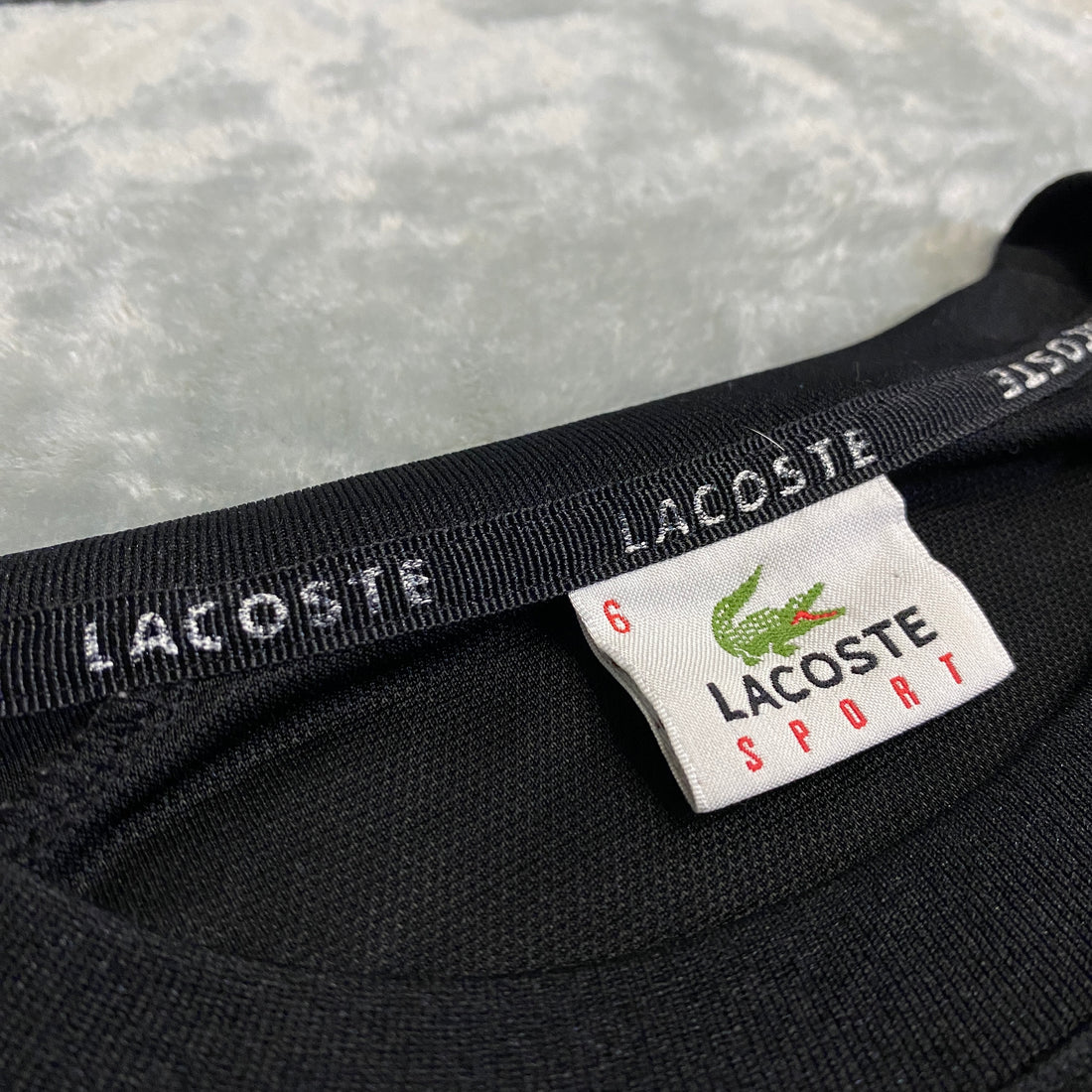 CAMISETA DEPORTIVA LACOSTE NEGRO TALLA L