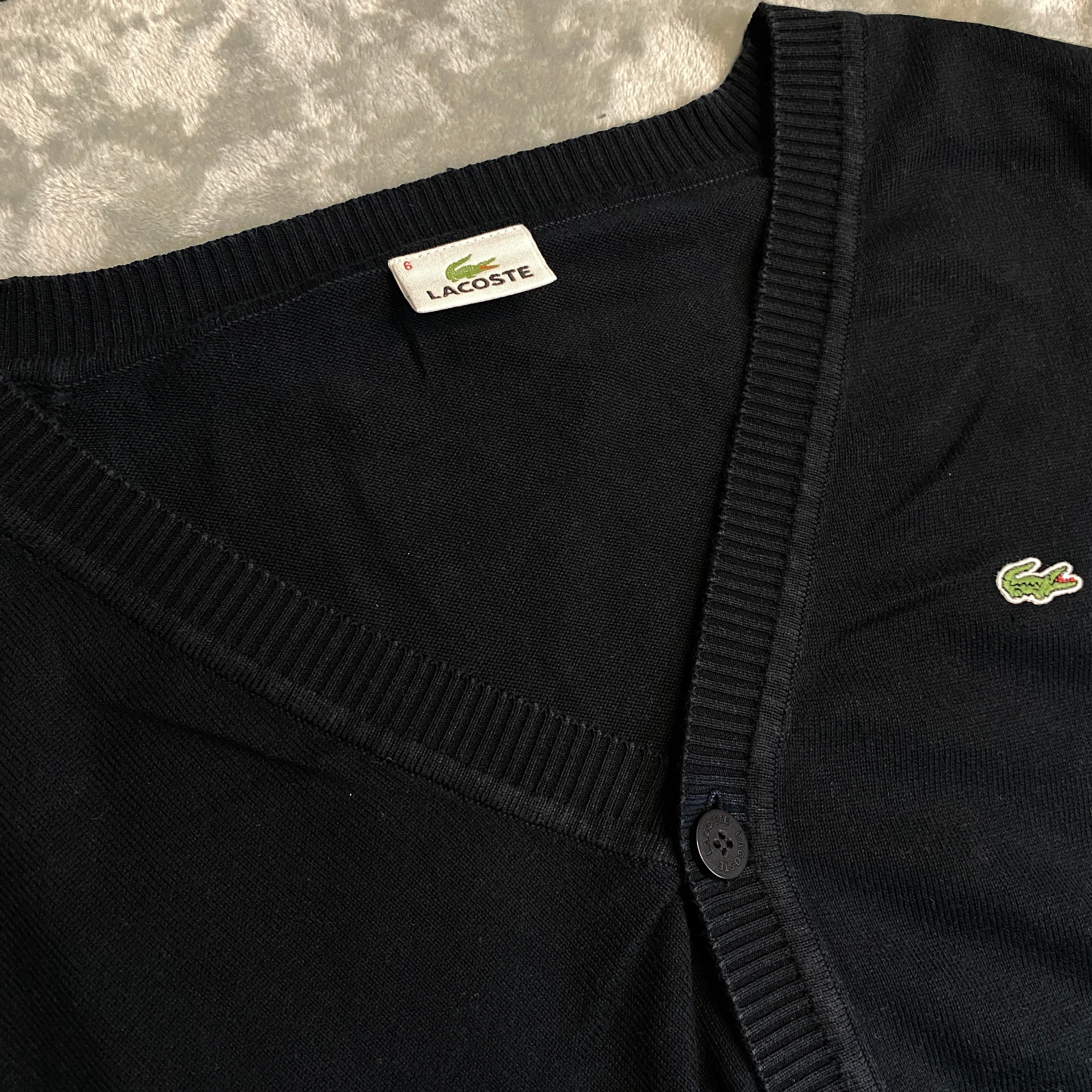 CARDIGAN LACOSTE NEGRO TALLA M