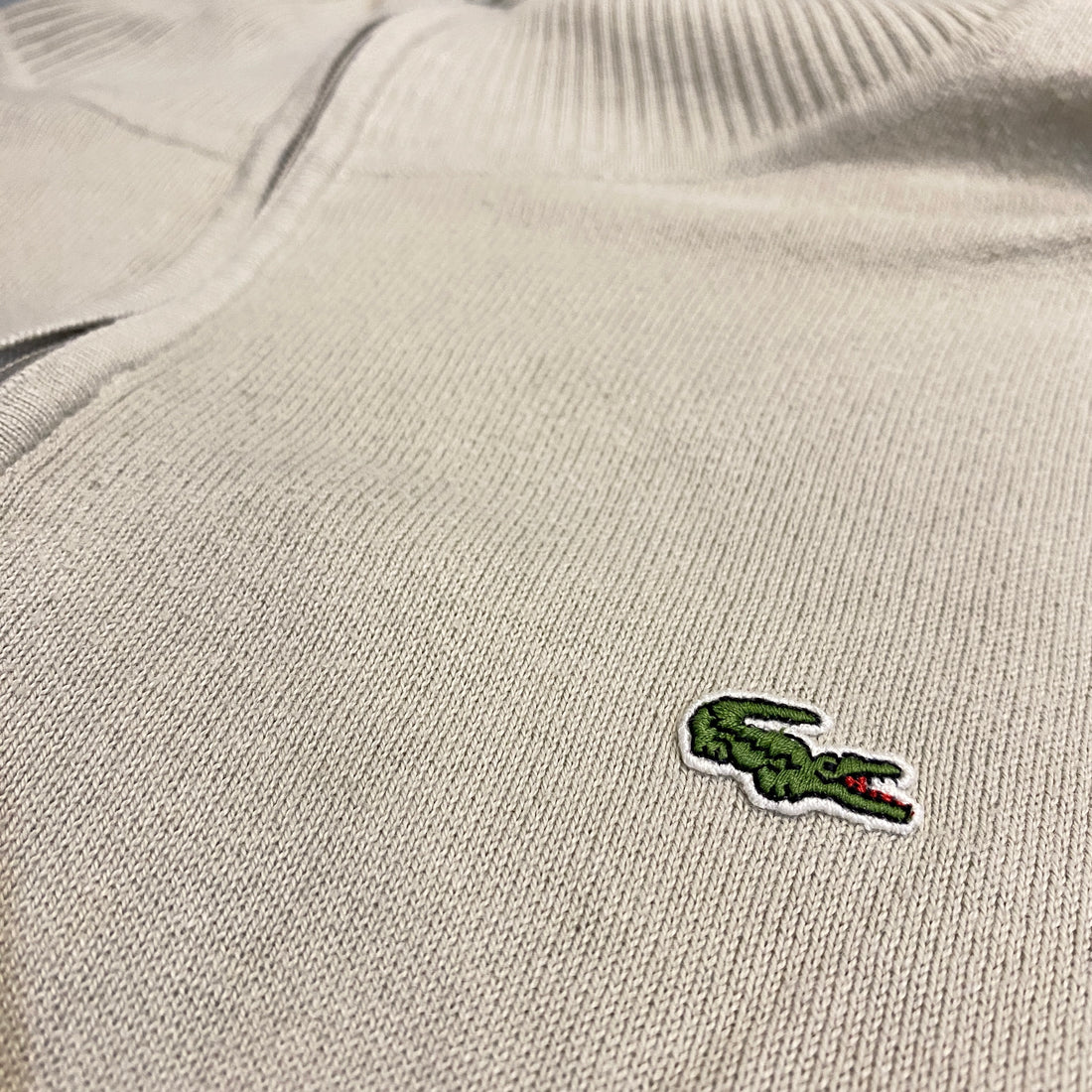 JERSEY LACOSTE BEIGE CLARO TALLA L