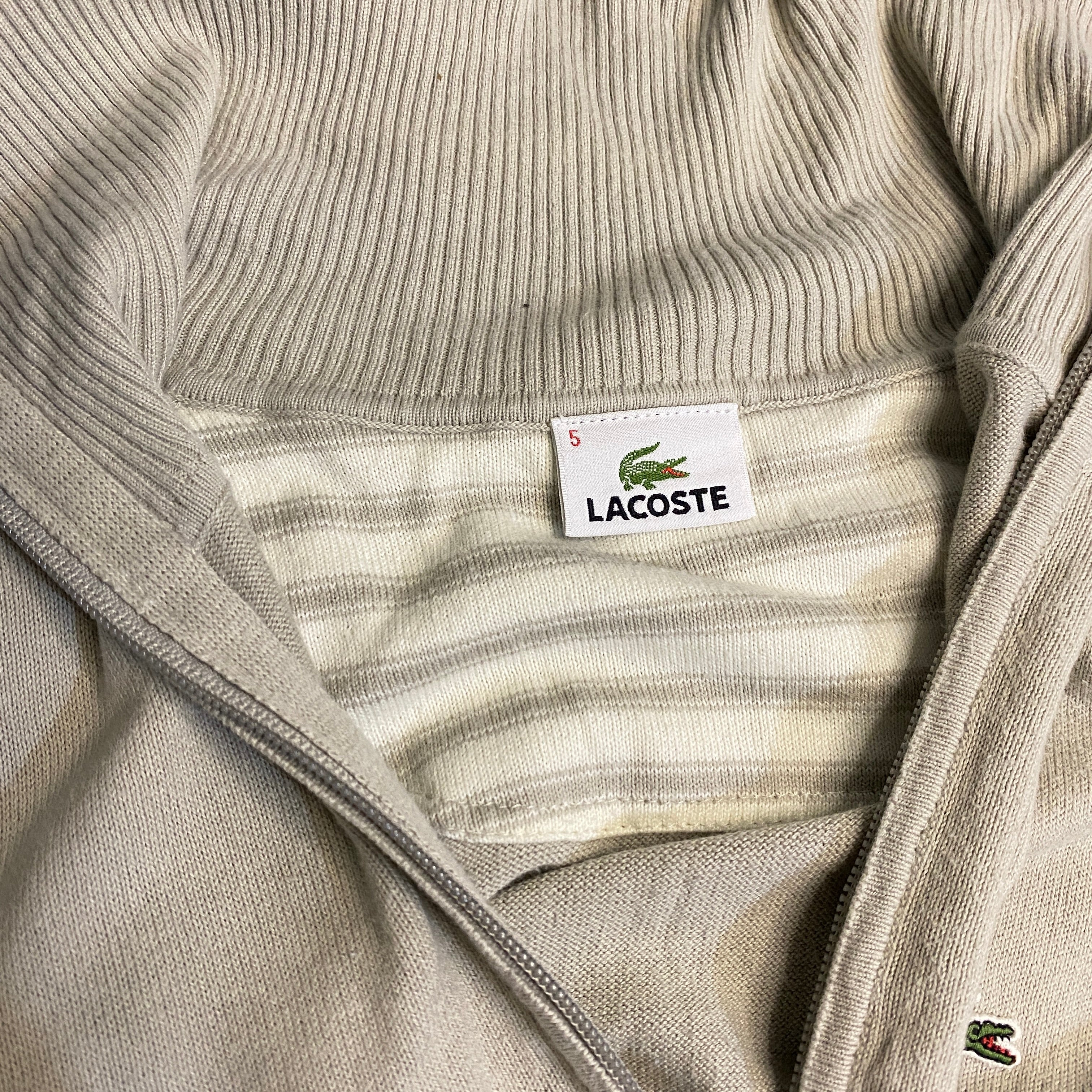 JERSEY LACOSTE BEIGE CLARO TALLA L