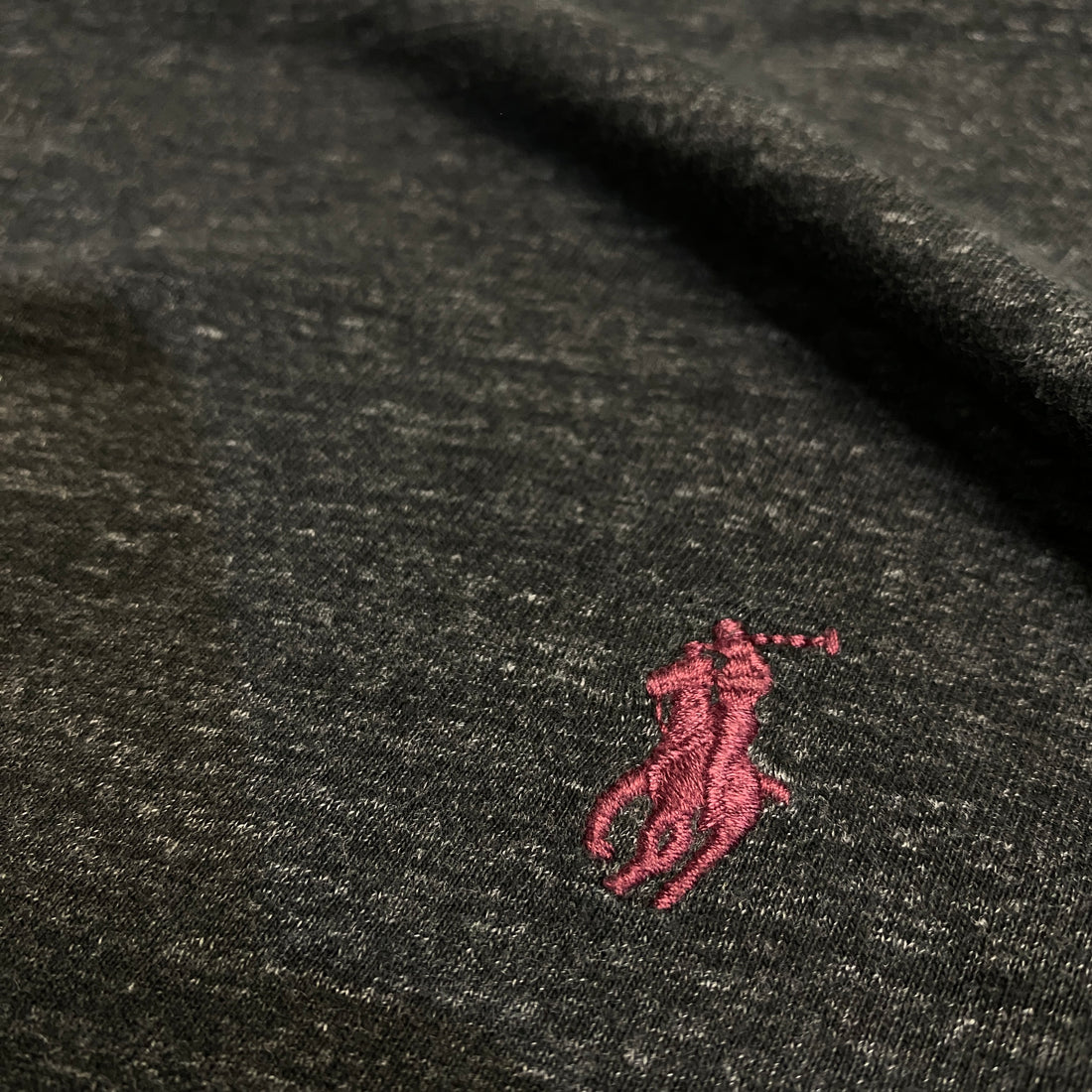 CAMISETA LARGA RALPH LAUREN NEGRO CLARO TALLA M