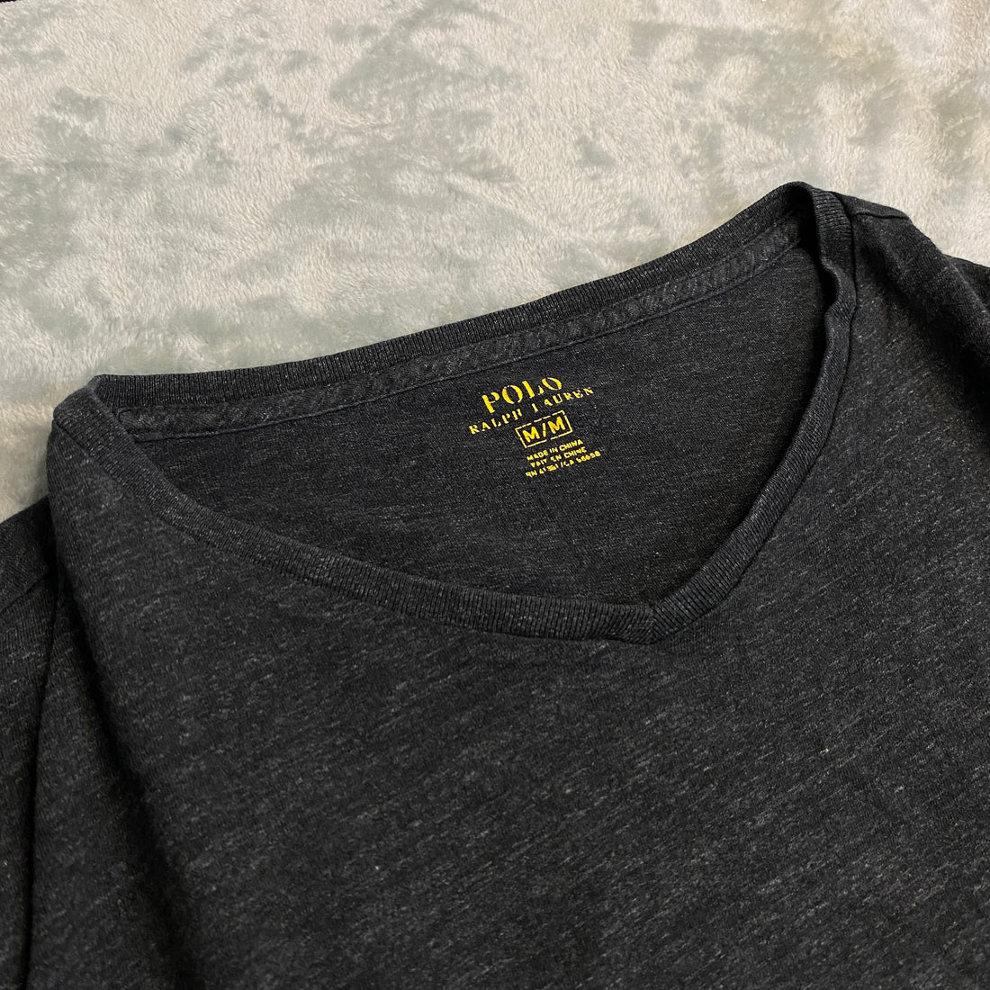 CAMISETA LARGA RALPH LAUREN NEGRO CLARO TALLA M