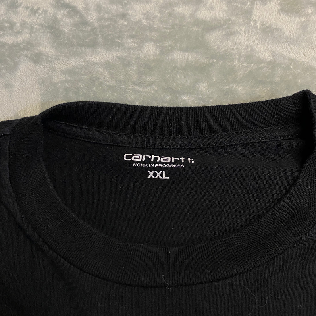 CAMISETA CARHARTT WIP LOGO ONDAS NEGRO OVERSIZE TALLA XXL