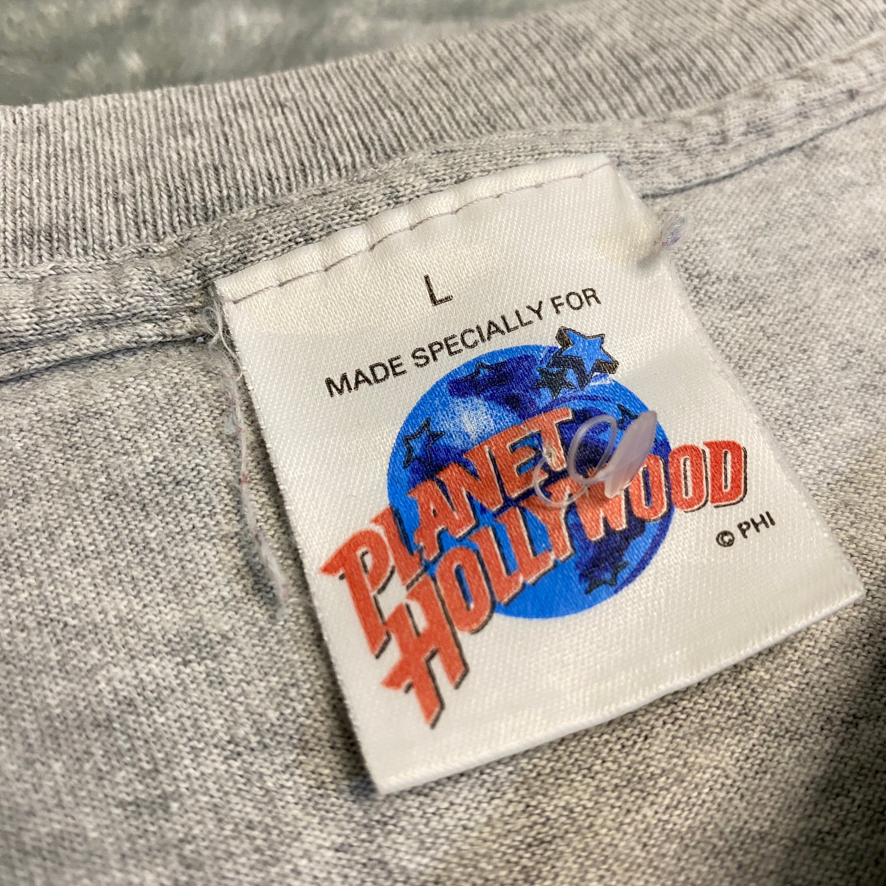 CAMISETA PLANET HOLLYWOOD LOGO GRIS MELANGE TALLA L