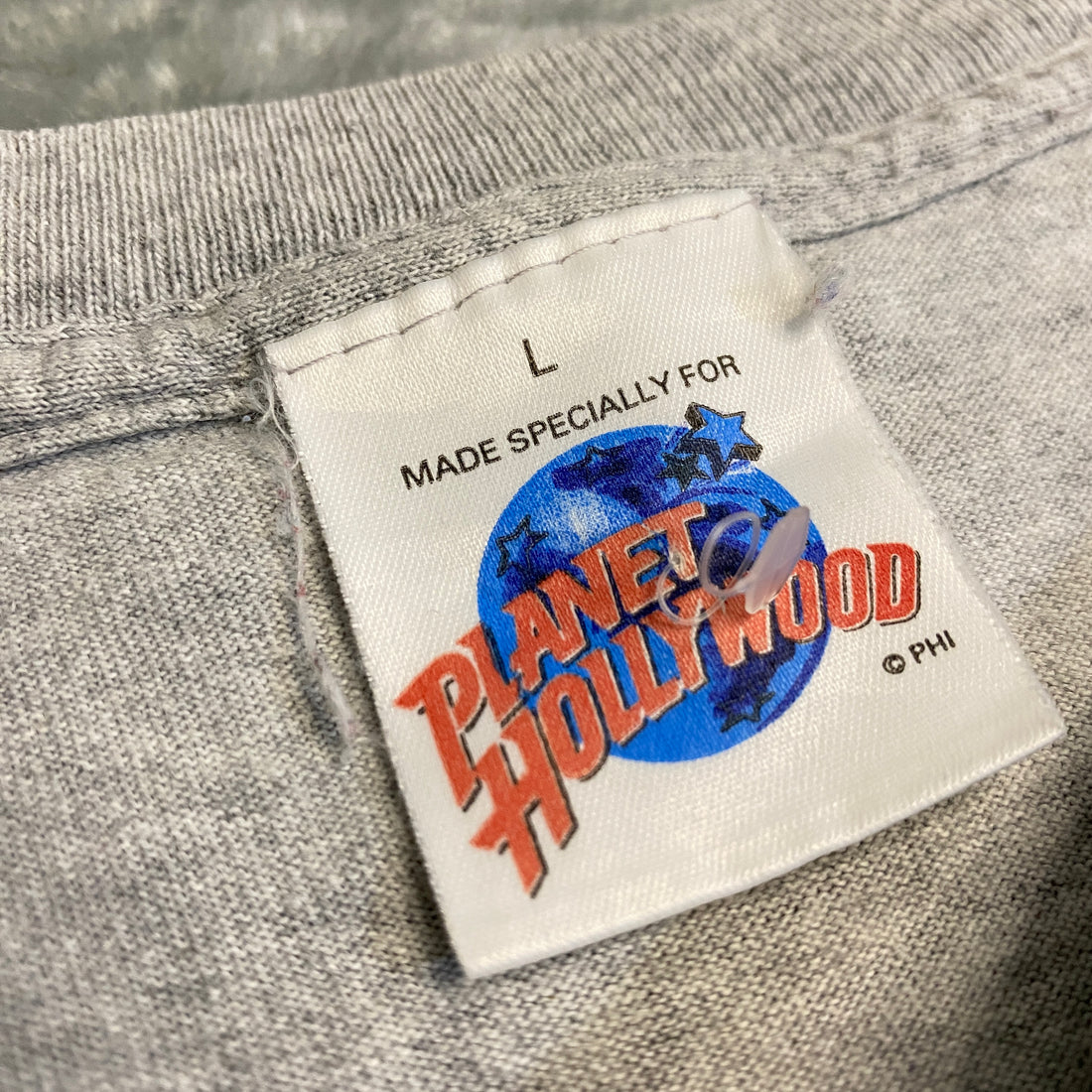 CAMISETA PLANET HOLLYWOOD LOGO GRIS MELANGE TALLA L