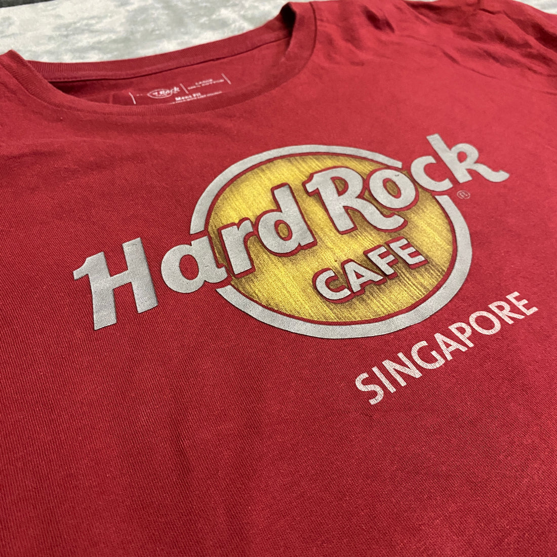 CAMISETA HARD ROCK CAFE SINGAPORE ROJO TALLA L