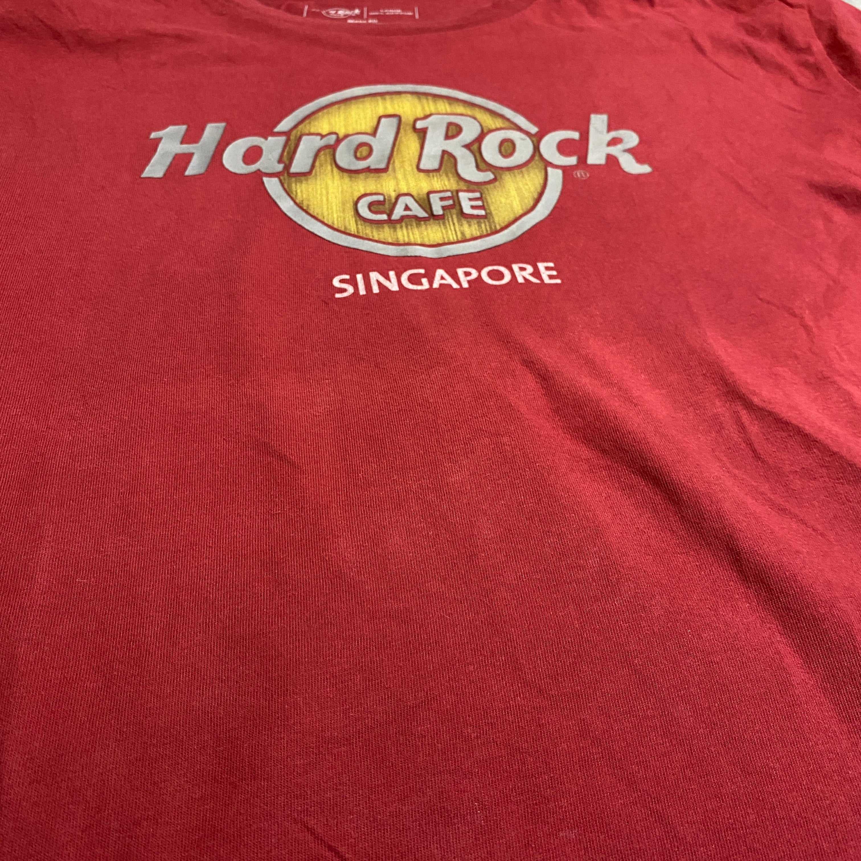 CAMISETA HARD ROCK CAFE SINGAPORE ROJO TALLA L