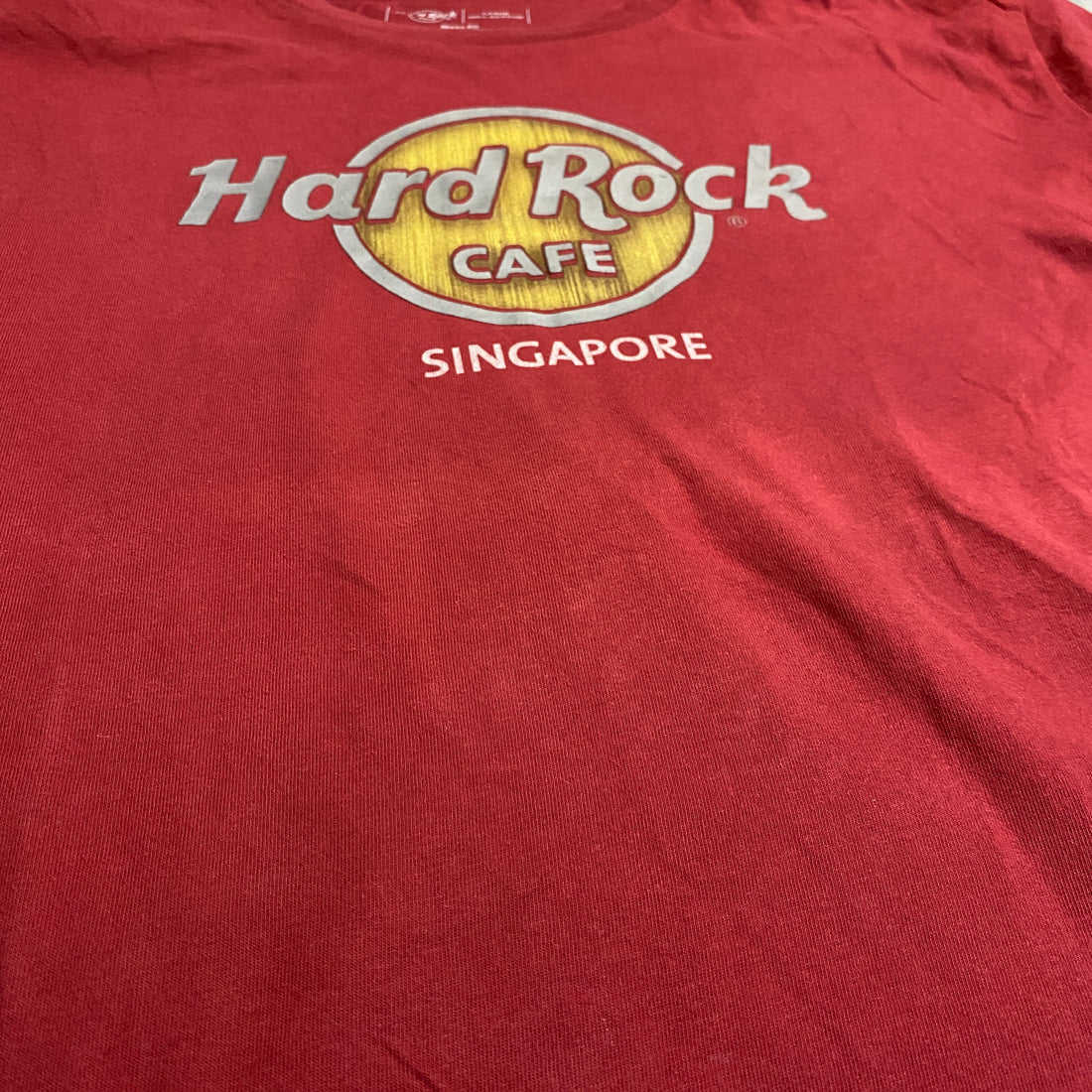 CAMISETA HARD ROCK CAFE SINGAPORE ROJO TALLA L