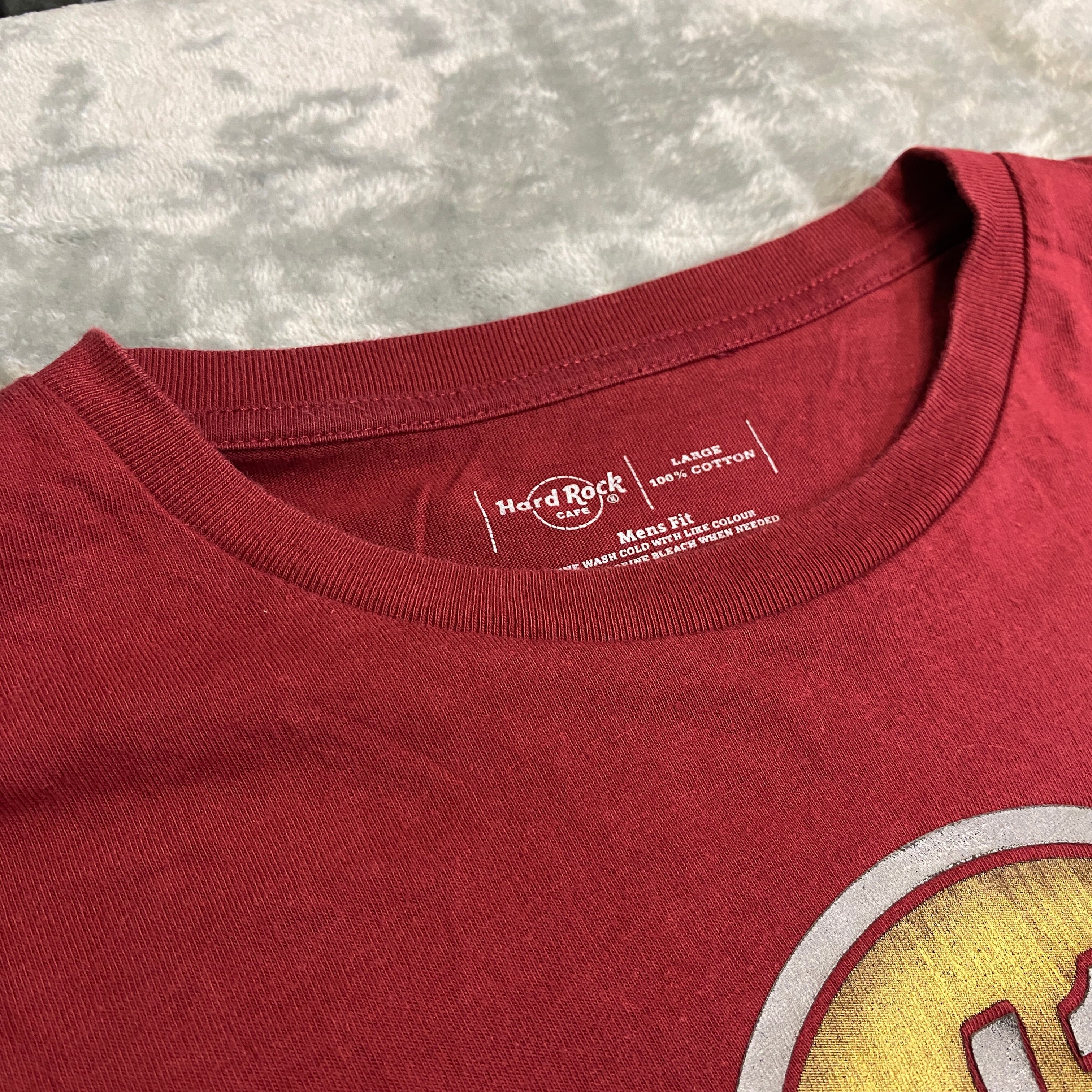 CAMISETA HARD ROCK CAFE SINGAPORE ROJO TALLA L