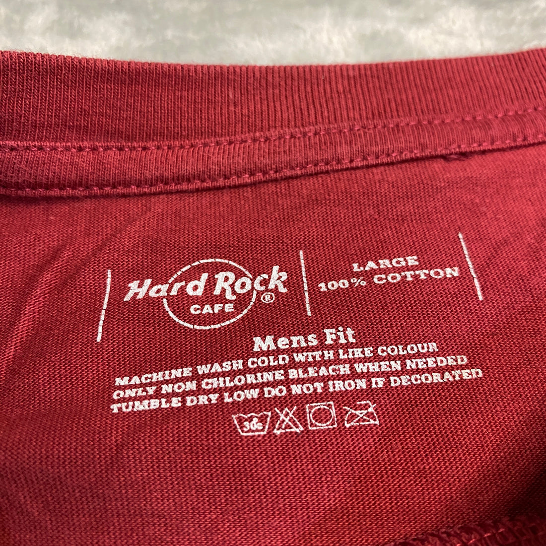 CAMISETA HARD ROCK CAFE SINGAPORE ROJO TALLA L