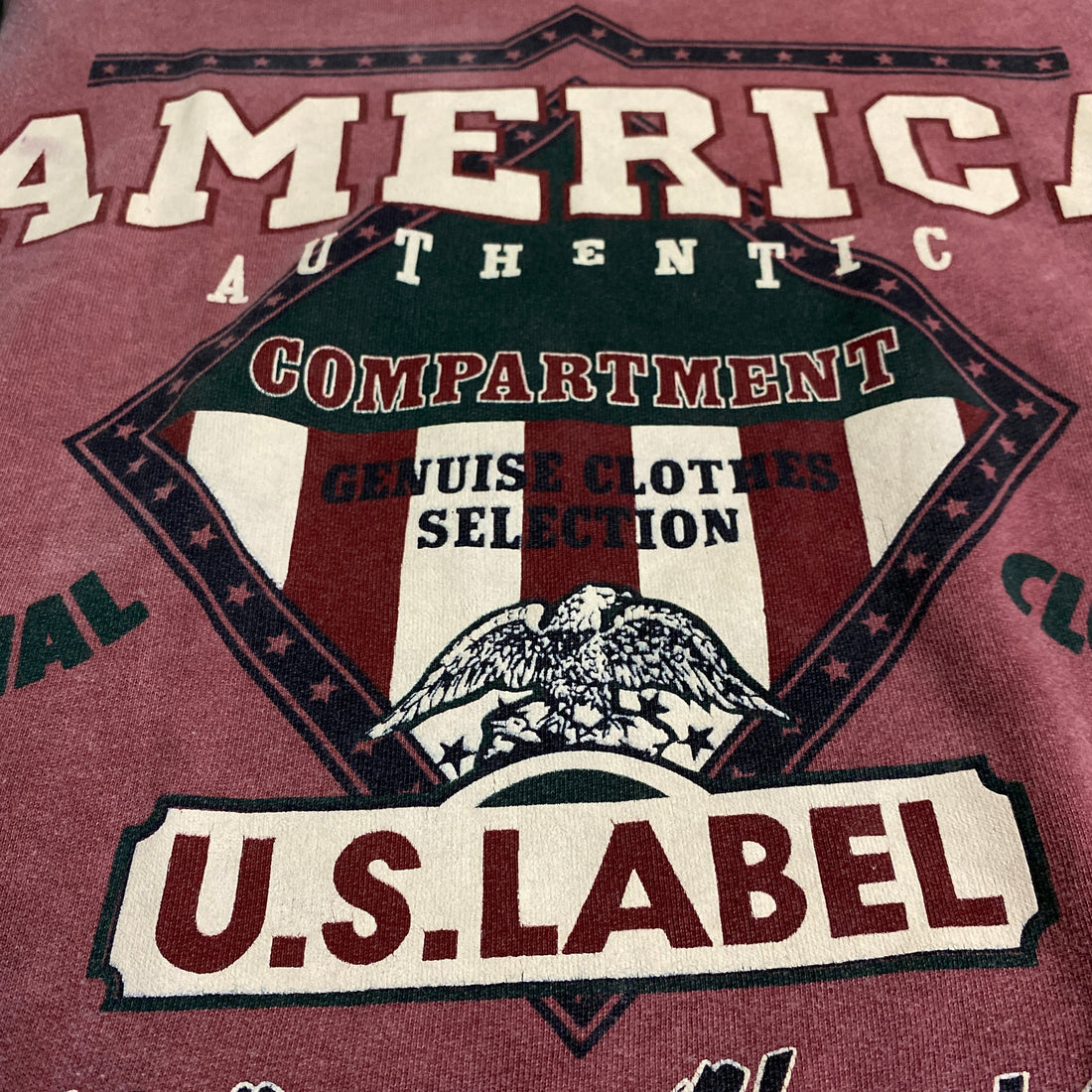 SUDADERA JUMPER AMERICA AUTHENTIC COMPARTMENT ROJO VINO TALLA M