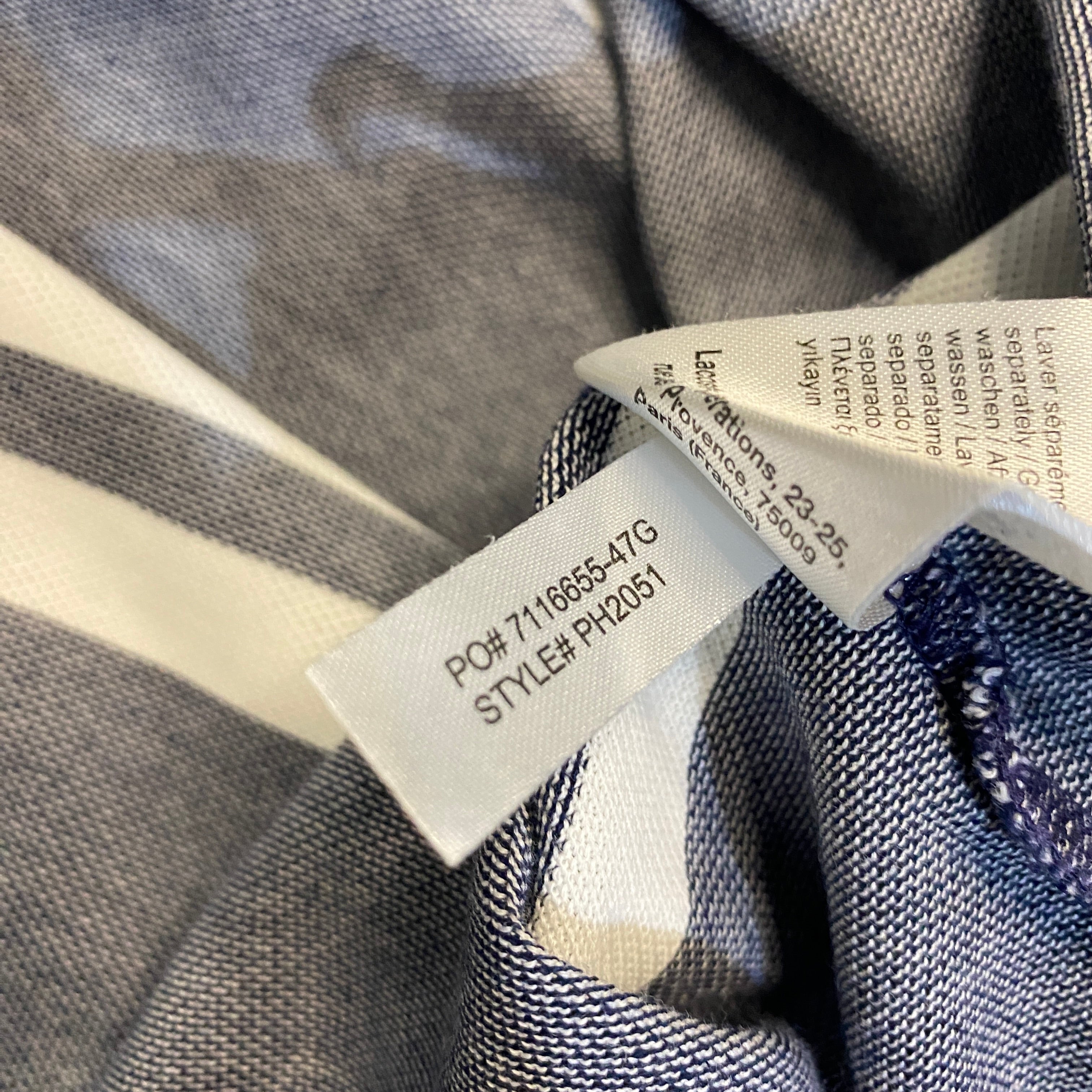 LACOSTE POLO RAYAS GRIS-AZUL BLANCO TALLA L