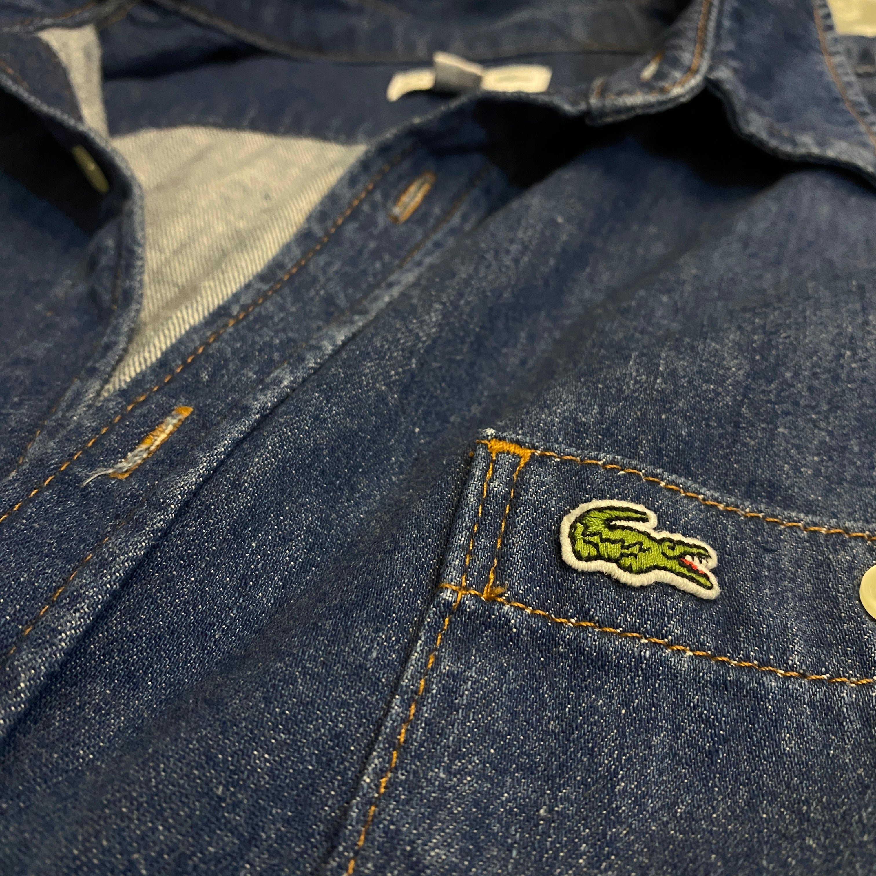 CAMISA LACOSTE DENIM AZUL CLÁSICA TALLA FR 42 / US L