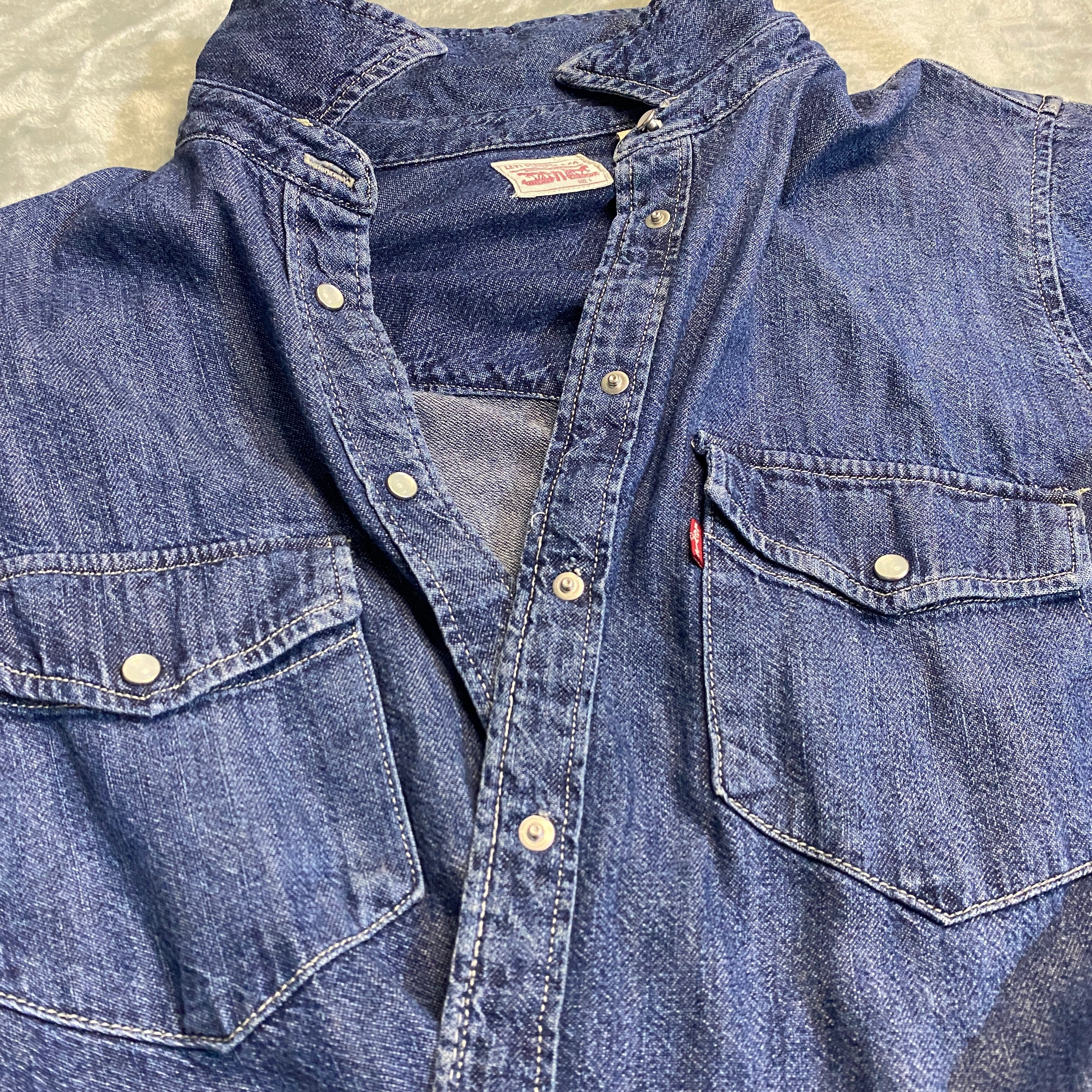 CAMISA LEVI'S DENIM WESTERN AZUL MEDIO TALLA L