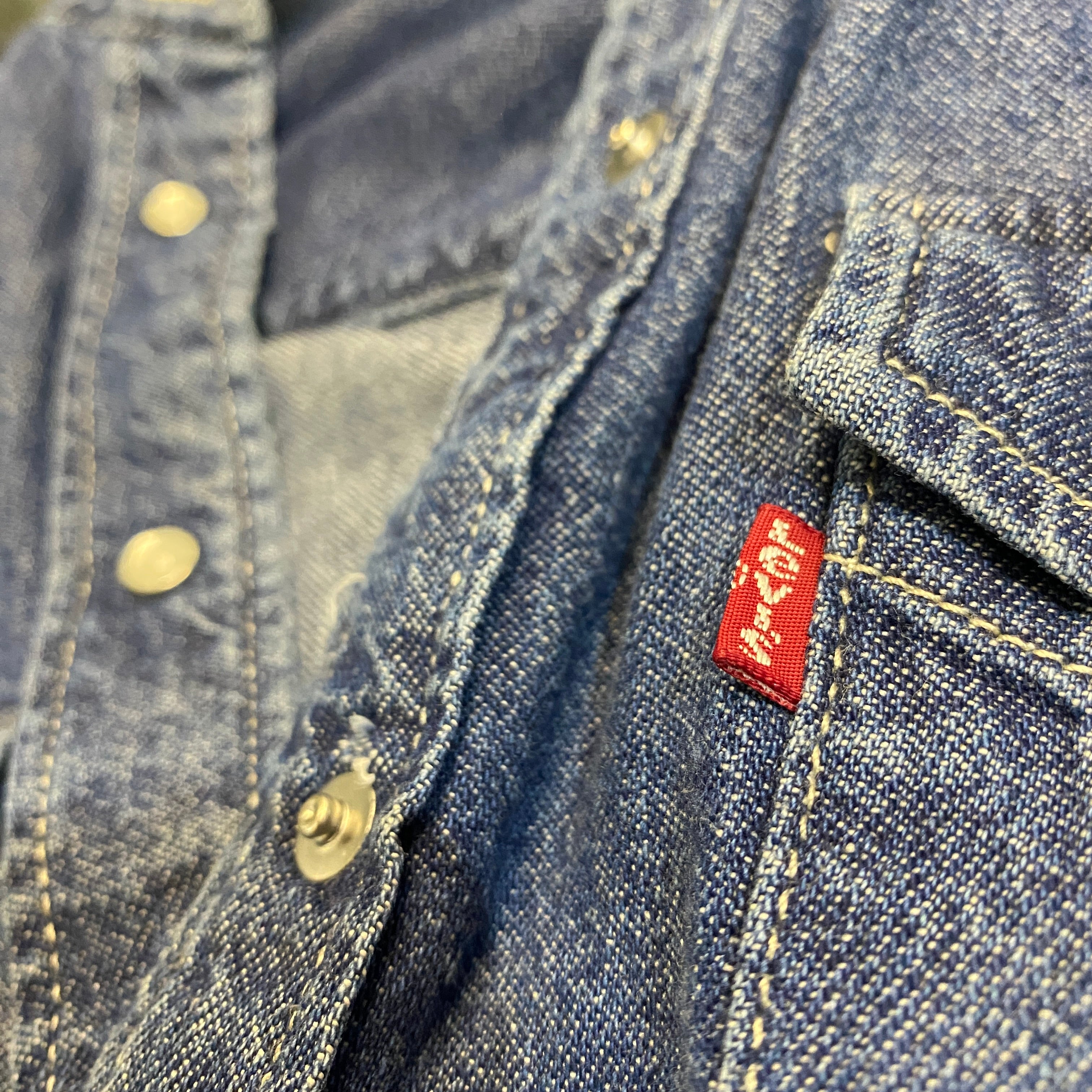 CAMISA LEVI'S DENIM WESTERN AZUL MEDIO TALLA L