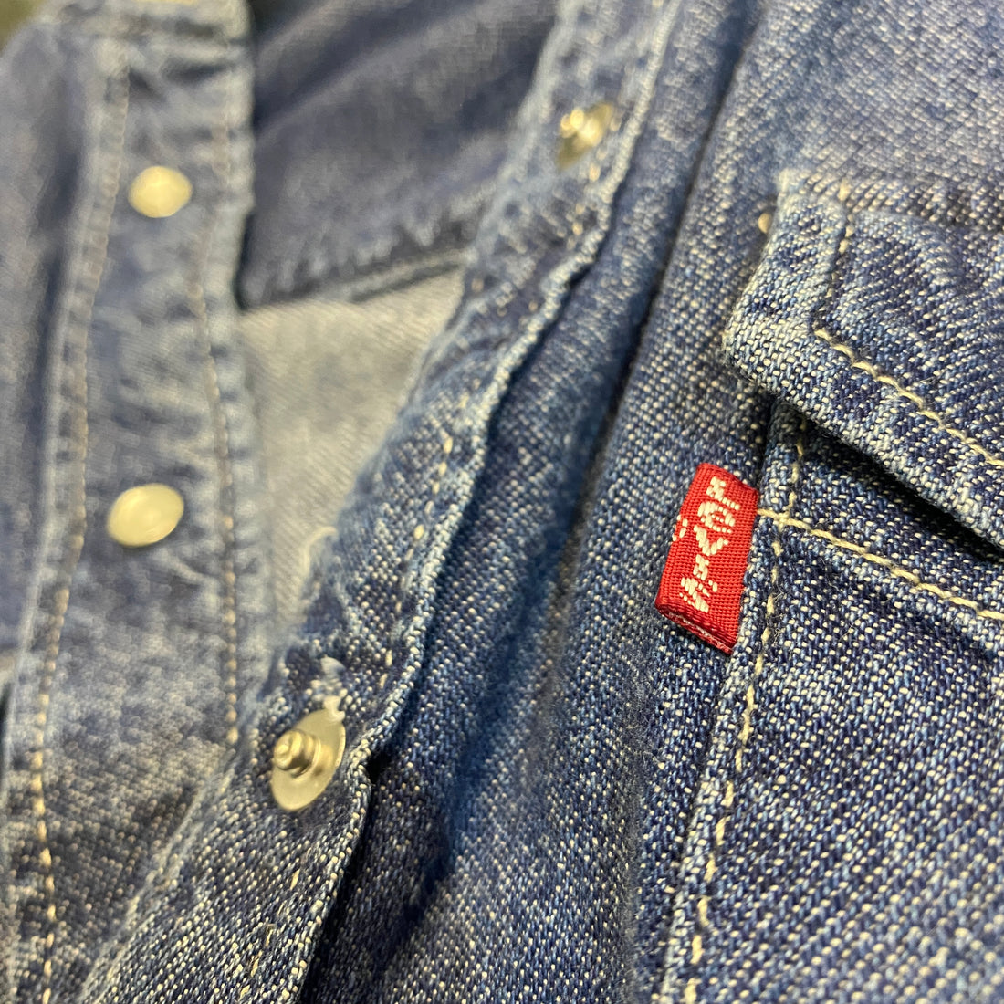 CAMISA LEVI'S DENIM WESTERN AZUL MEDIO TALLA L