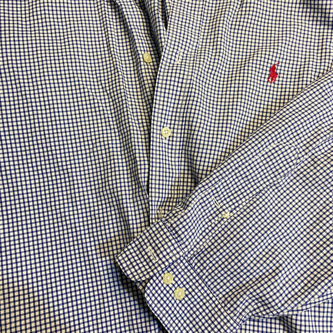 CAMISA RALPH LAUREN OXFORD RAYAS AZUL-CLARO TALLA 17 / CLASSIC FIT