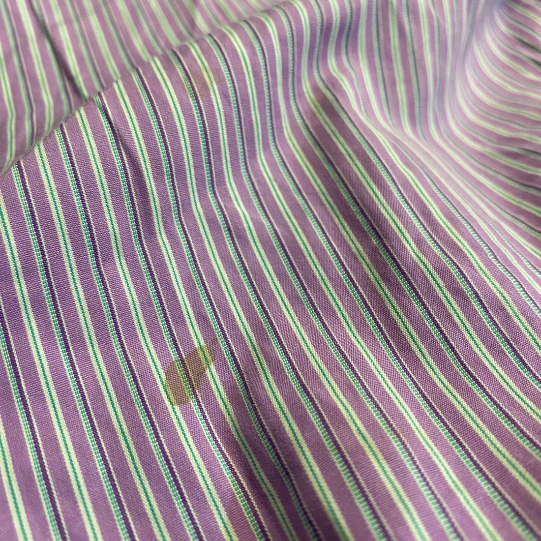 CAMISA POLO RALPH LAUREN OXFORD RAYAS LILA-AZUL CIELO TALLA 16-40/41 / L / CUSTOM FIT