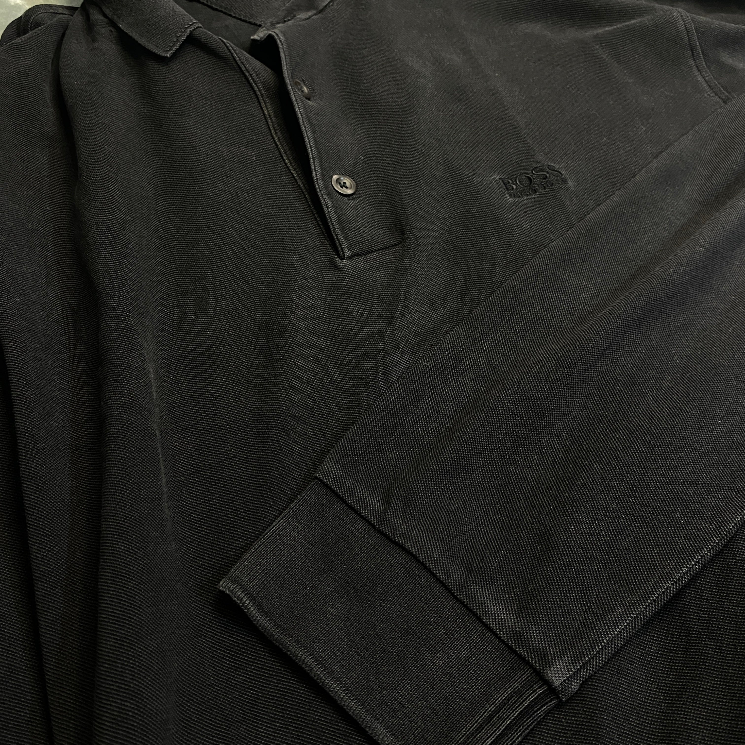 POLO LARGO HUGO BOSS NEGRO TALLA L