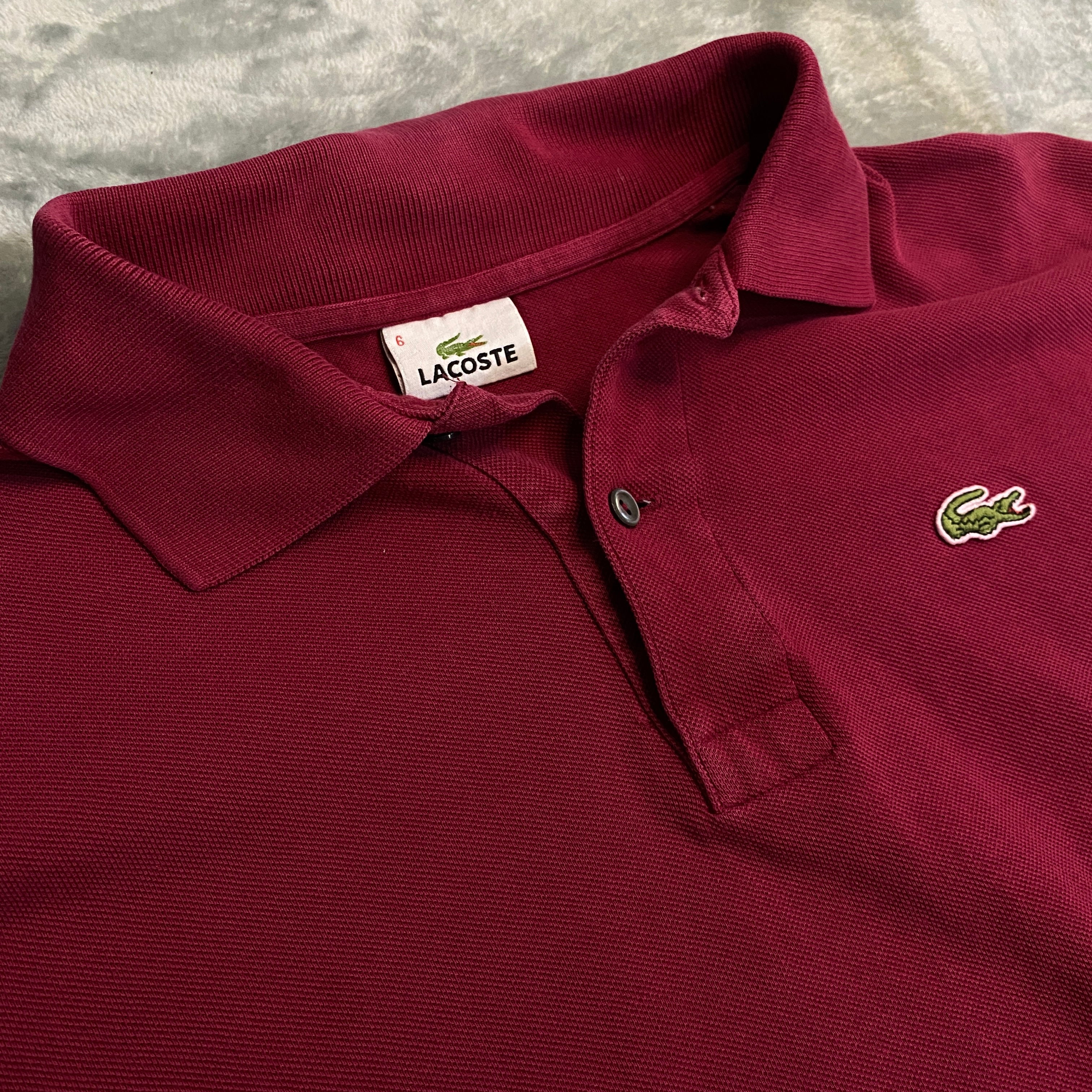 POLO LACOSTE BURDEOS TALLA M