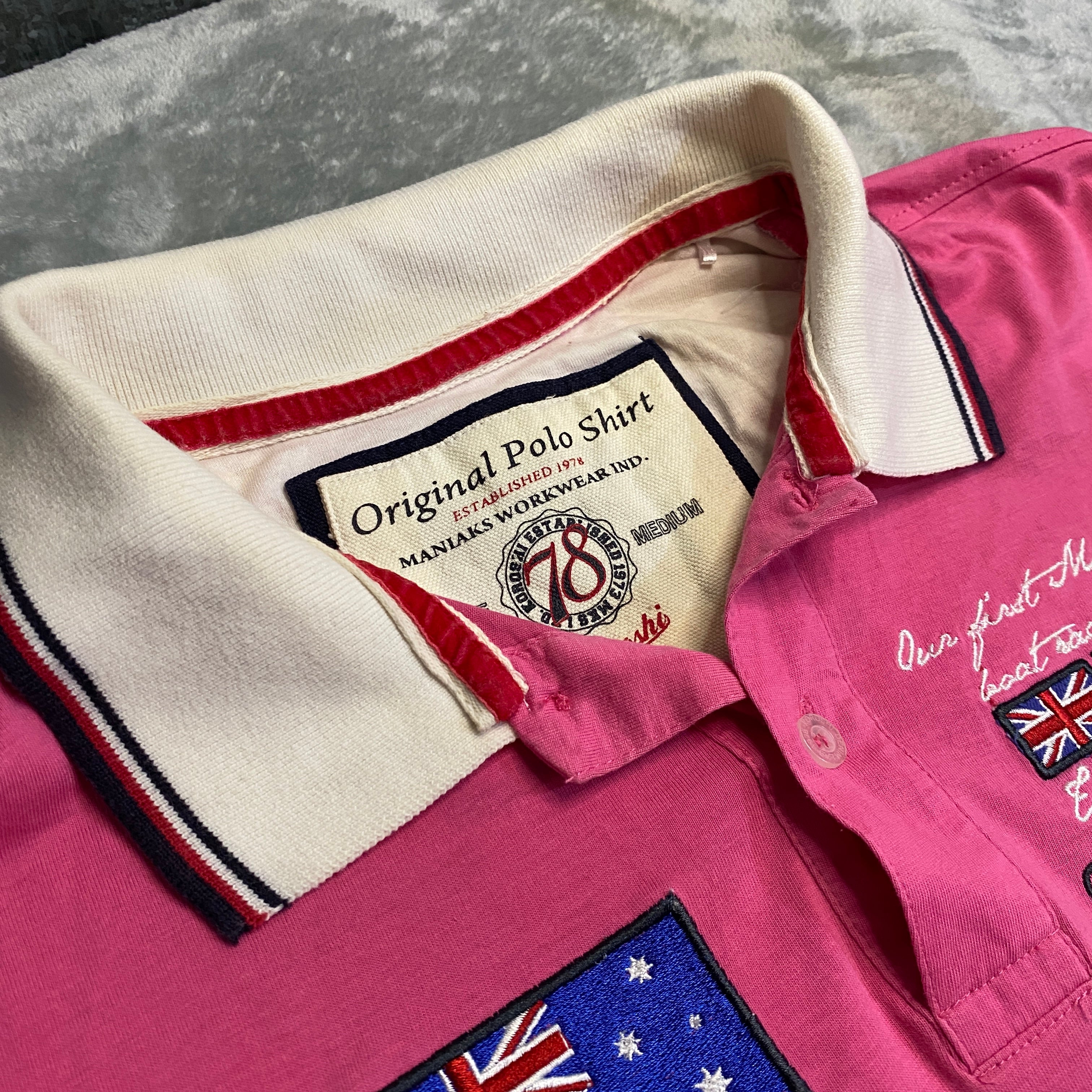 POLO KOROSHI ROSA FOSFORITO TALLA M