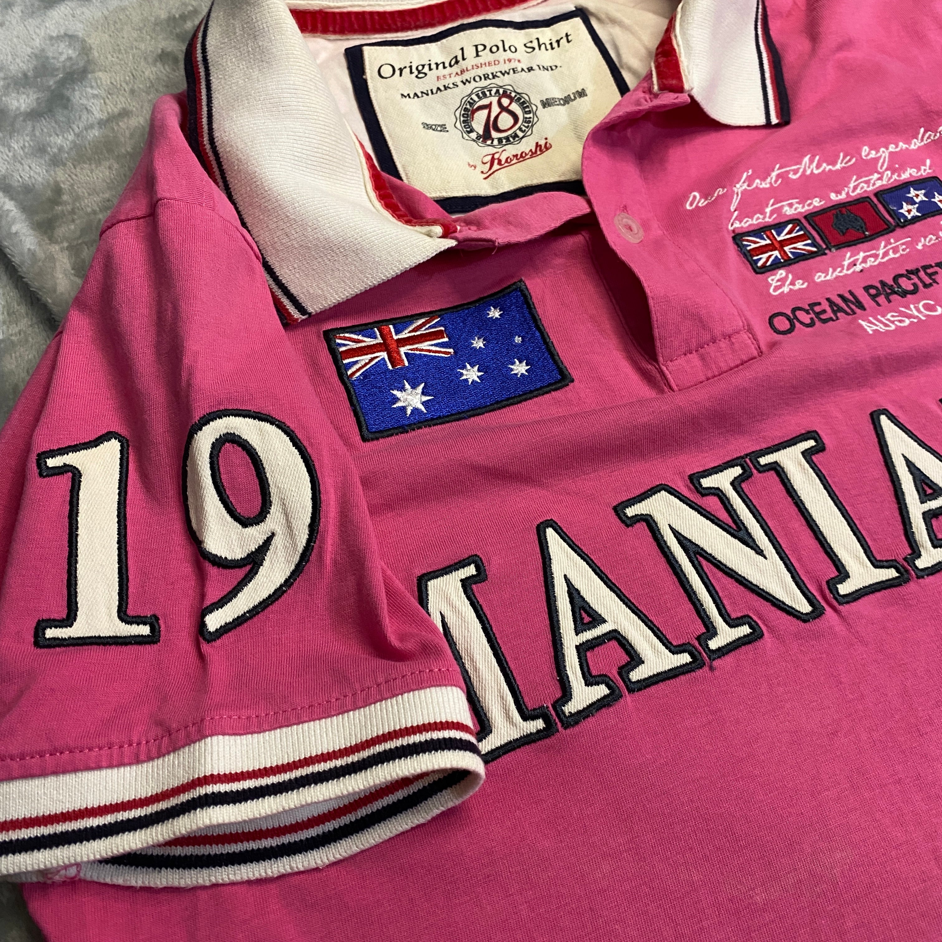 POLO KOROSHI ROSA FOSFORITO TALLA M