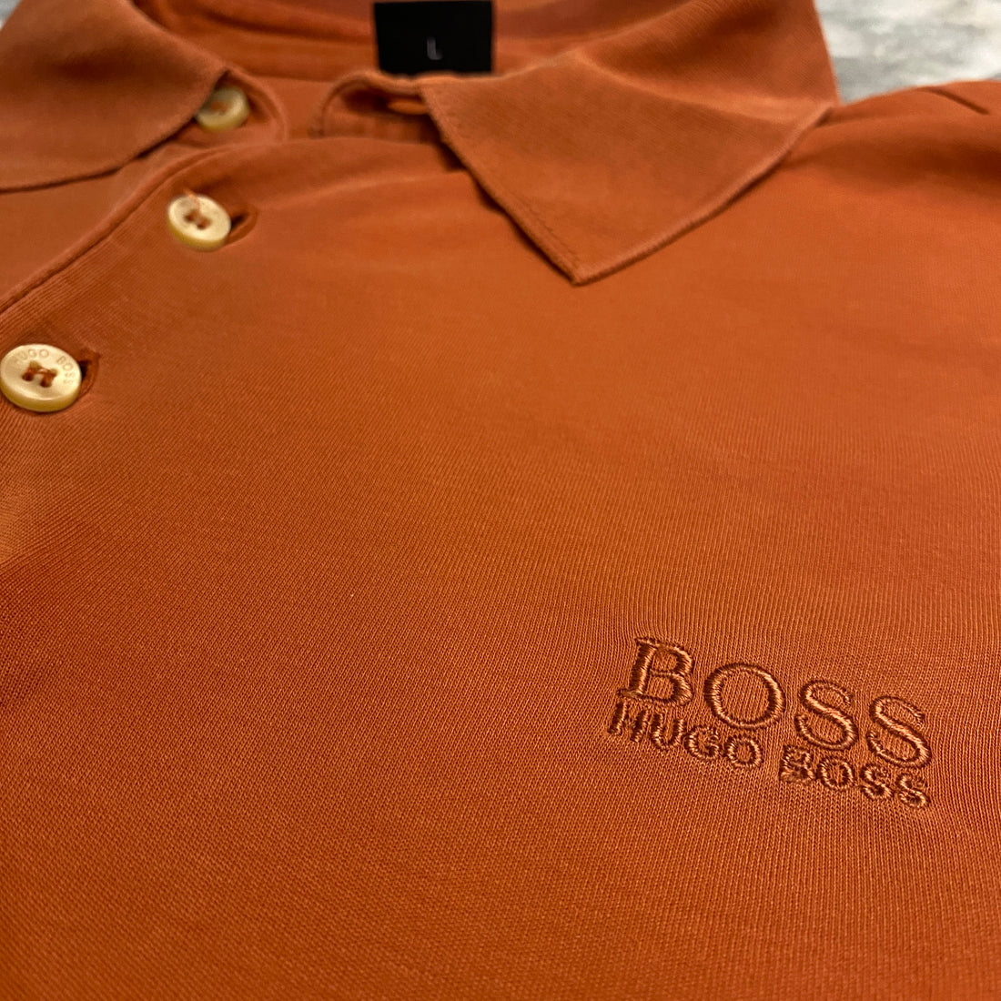 POLO HUGO BOSS NARANJA CLARO TALLA L