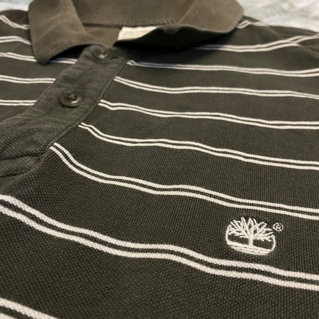 POLO TIMBERLAND VERDE OSCURO Y BLANCO TALLA XL