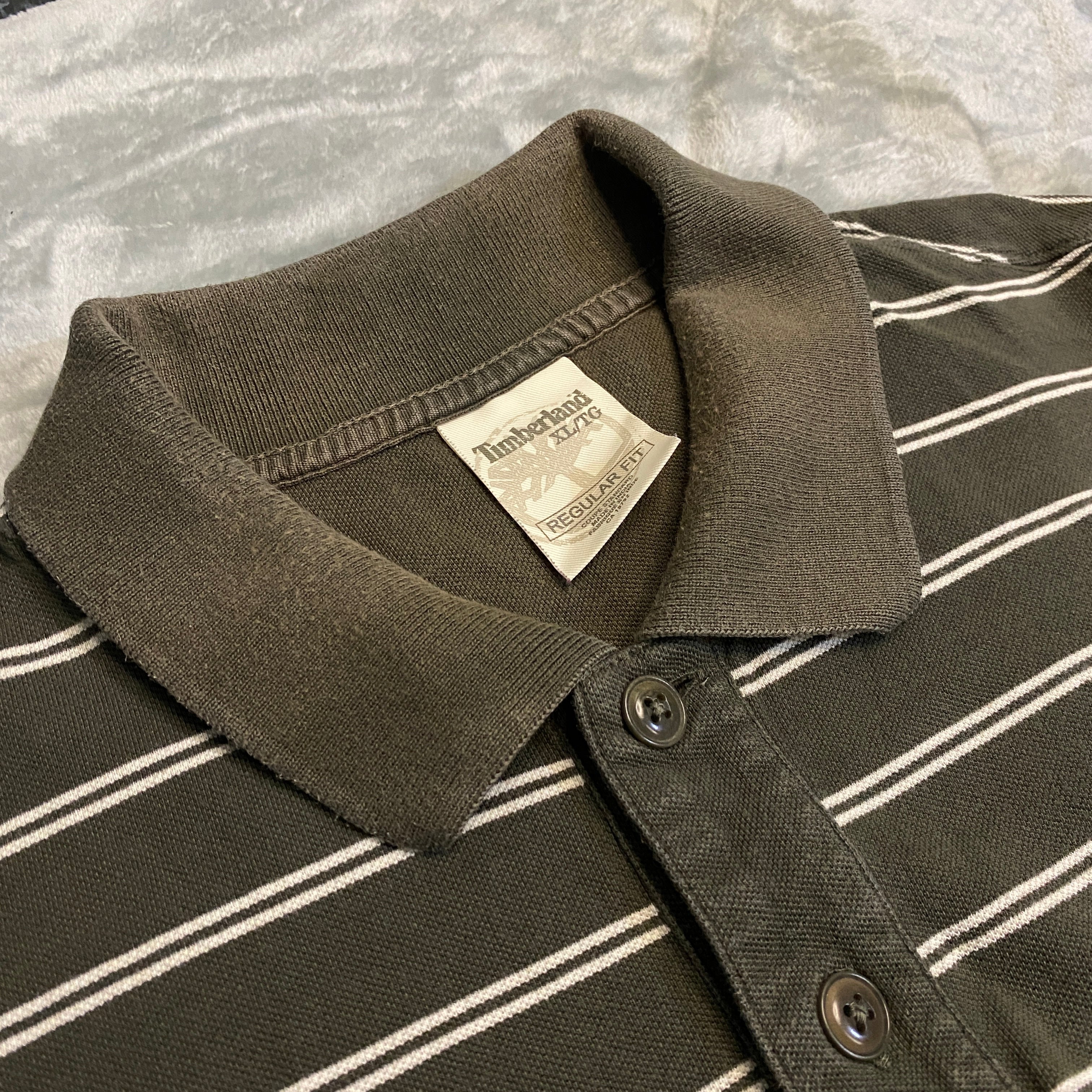 POLO TIMBERLAND VERDE OSCURO Y BLANCO TALLA XL