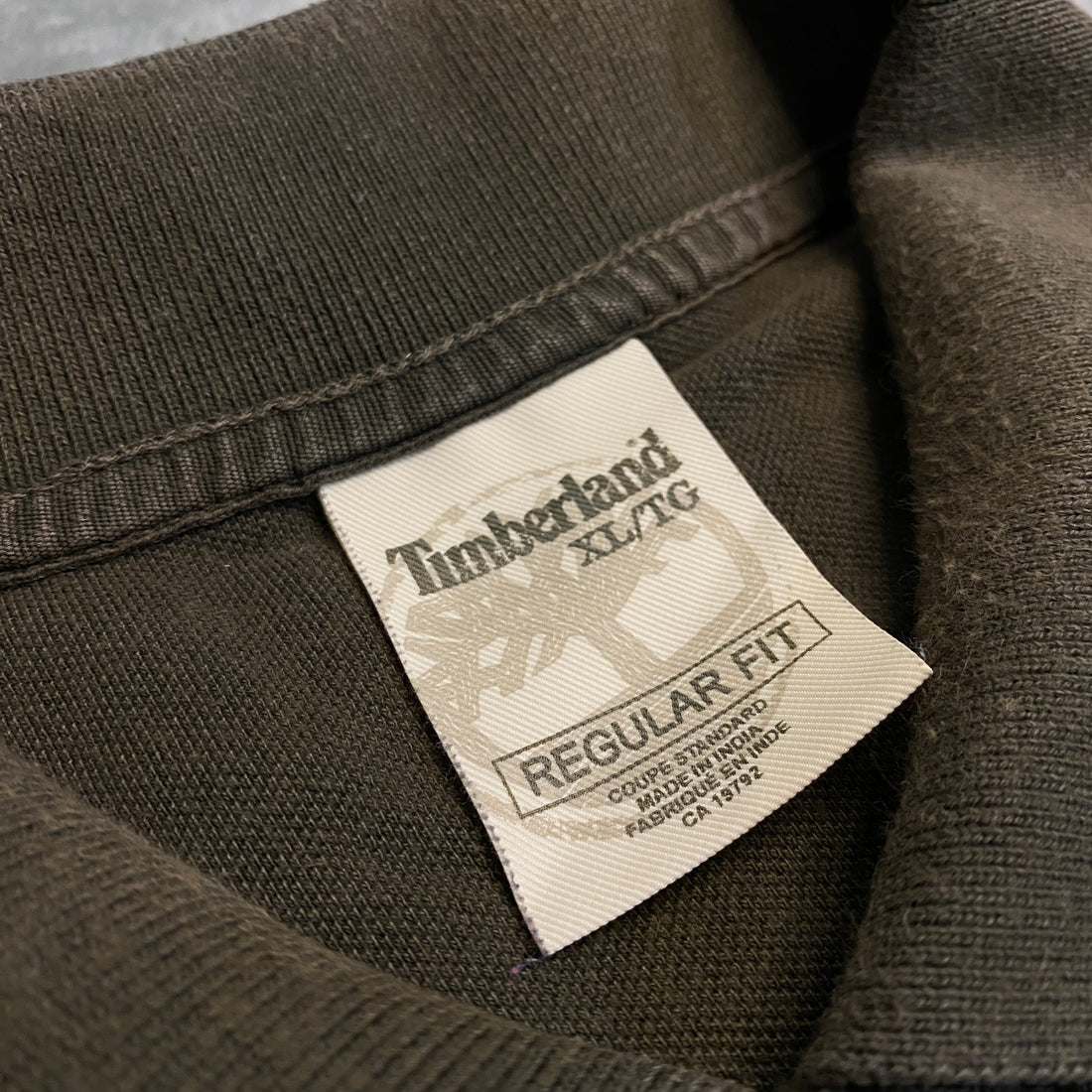 POLO TIMBERLAND RAYAS VERDE OSCURO + BLANCO TALLA XL
