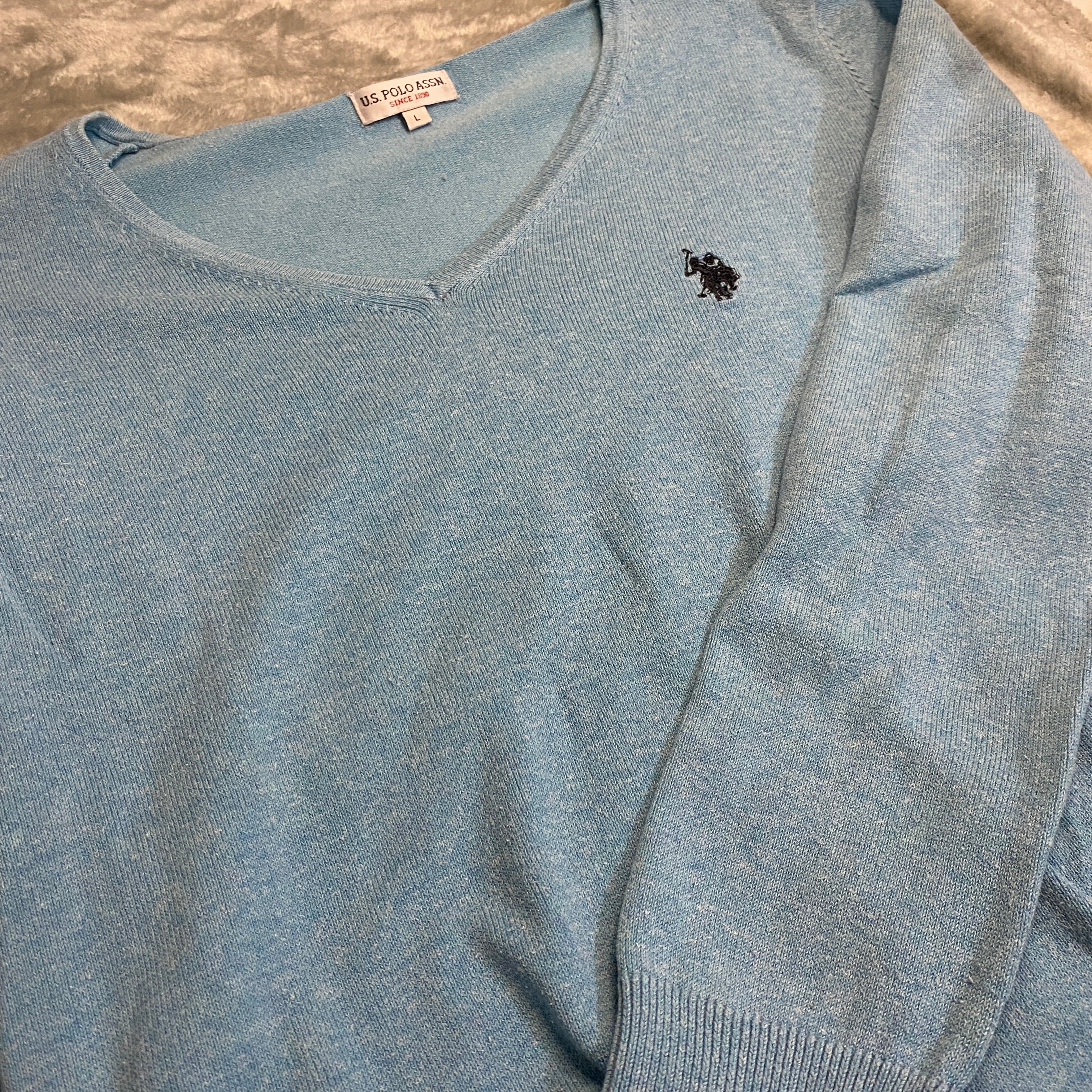 JERSEY U.S. POLO ASSN. AZUL CIELO TALLA L