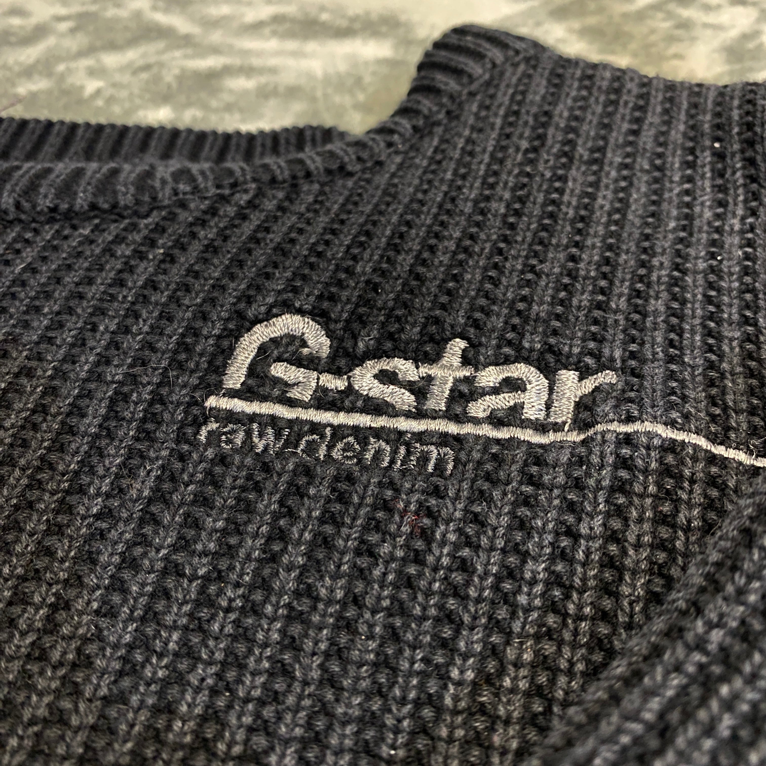 JERSEY G-STAR RAW NEGRO "HEAVY KNIT" TALLA XXL
