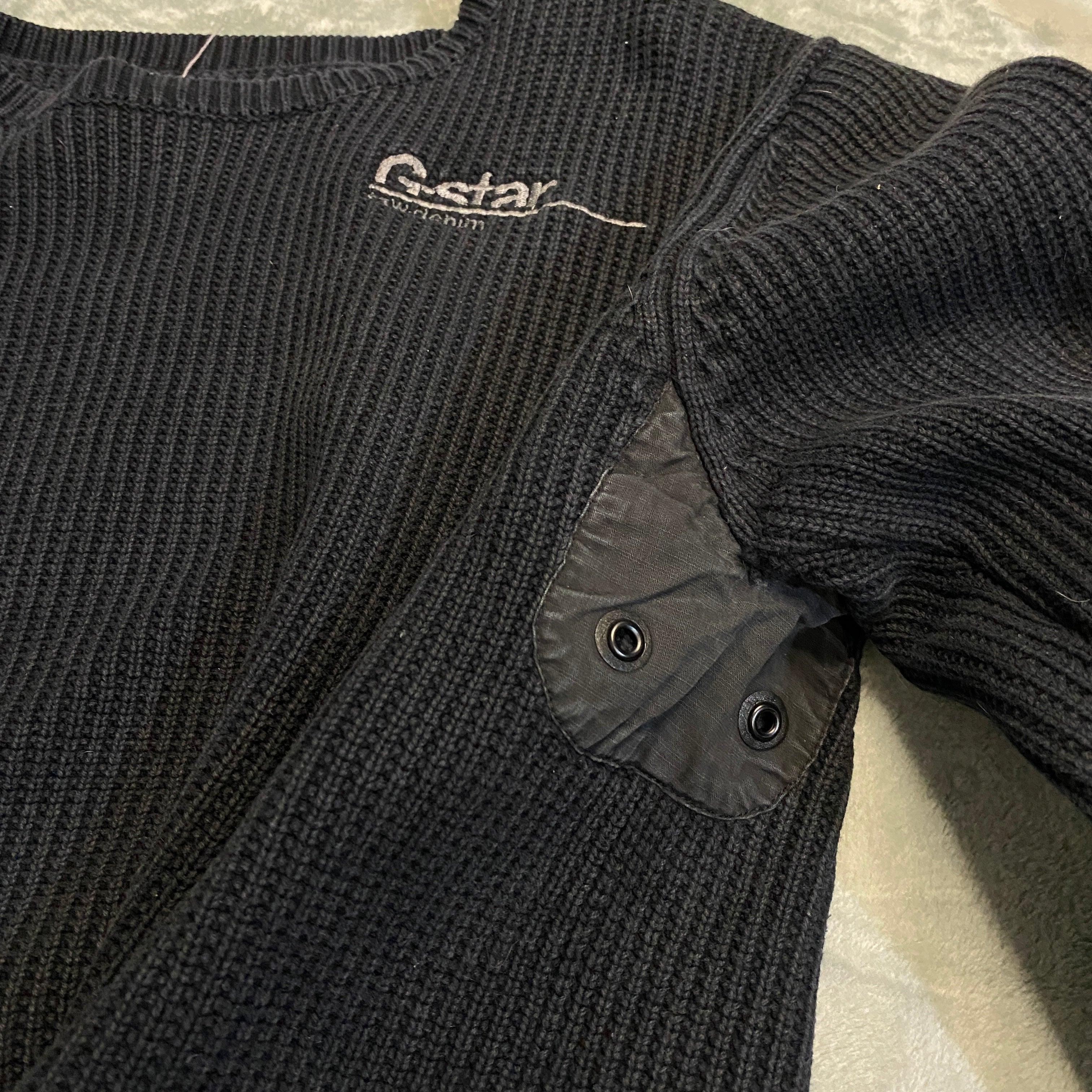 JERSEY G-STAR RAW NEGRO "HEAVY KNIT" TALLA XXL