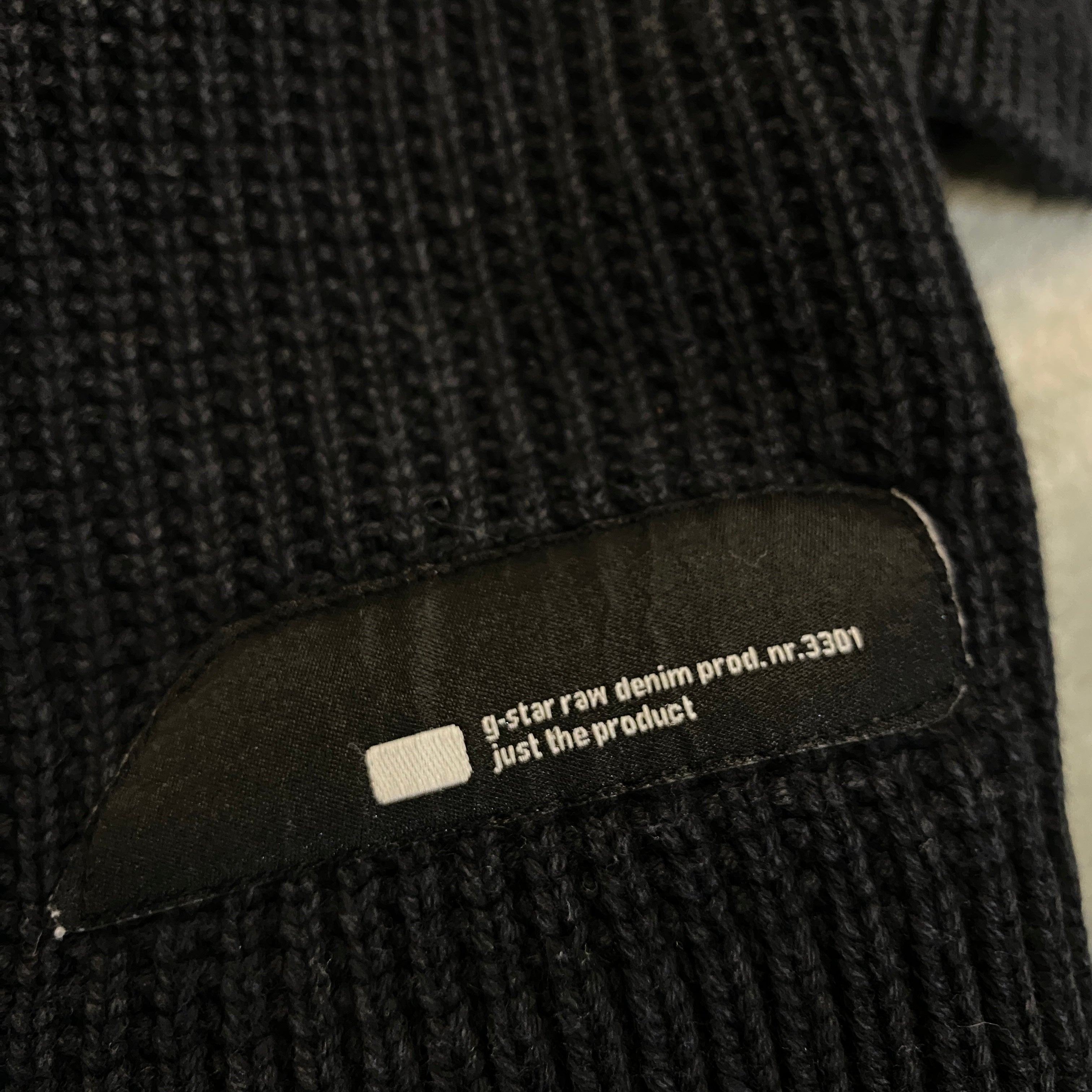 JERSEY G-STAR RAW NEGRO "HEAVY KNIT" TALLA XXL