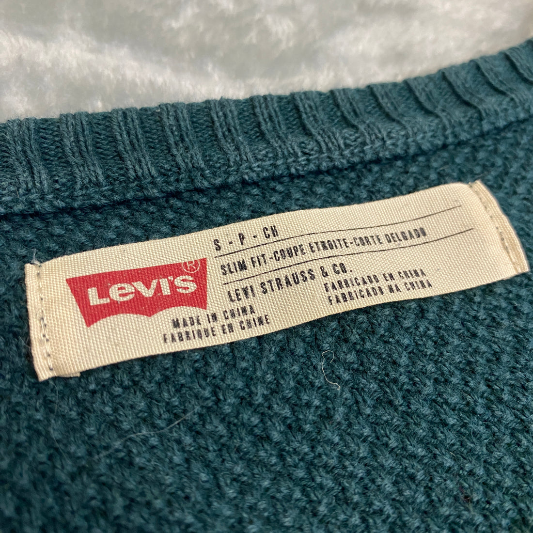 JERSEY LEVIS VERDE AZULADO / TEAL TALLA S