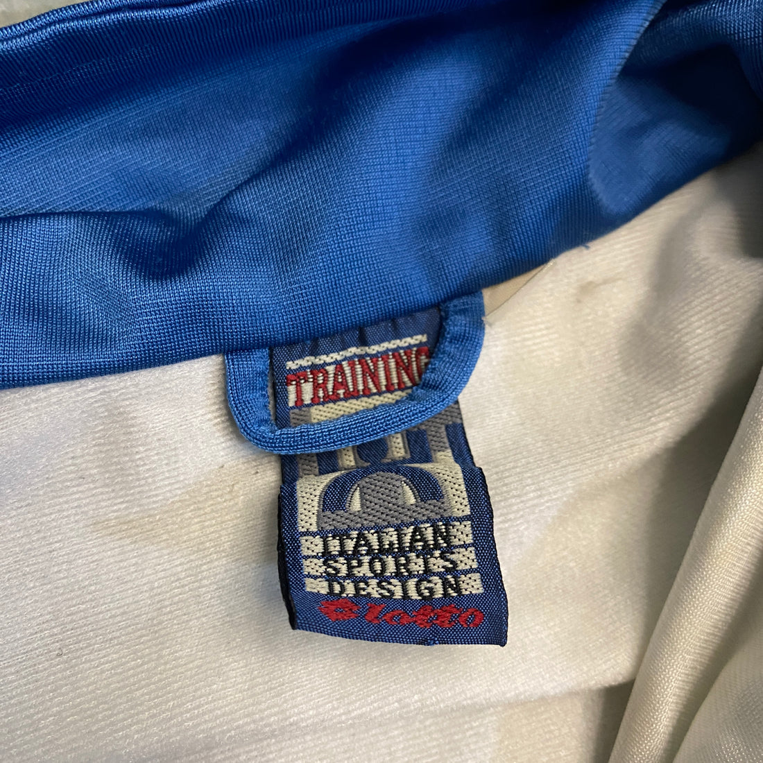 CHAQUETA TRACK LOTTO AZUL Y BLANCO TALLA M