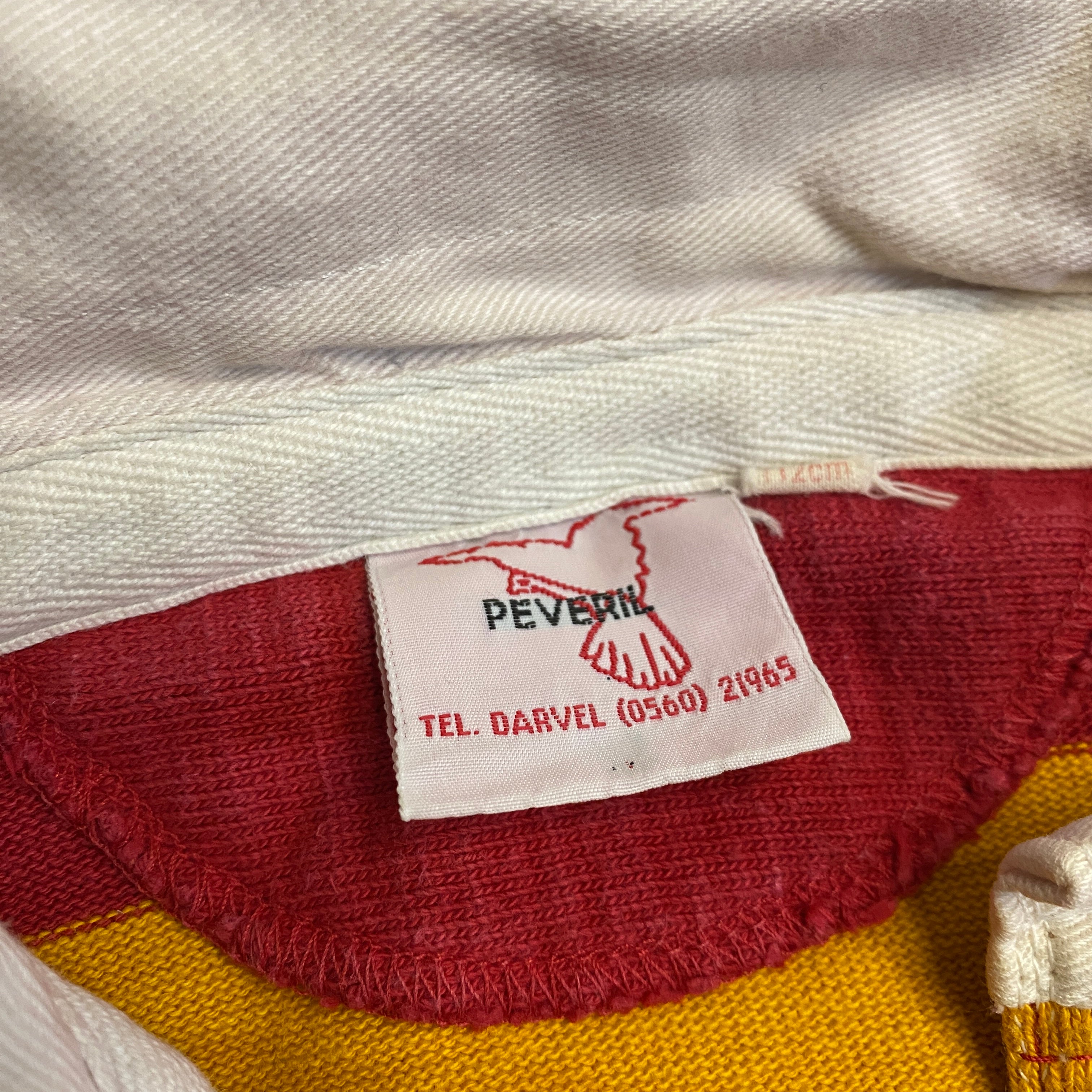 POLO PEVERIL AMARILLO MOSTAZA & ROJO TALLA L