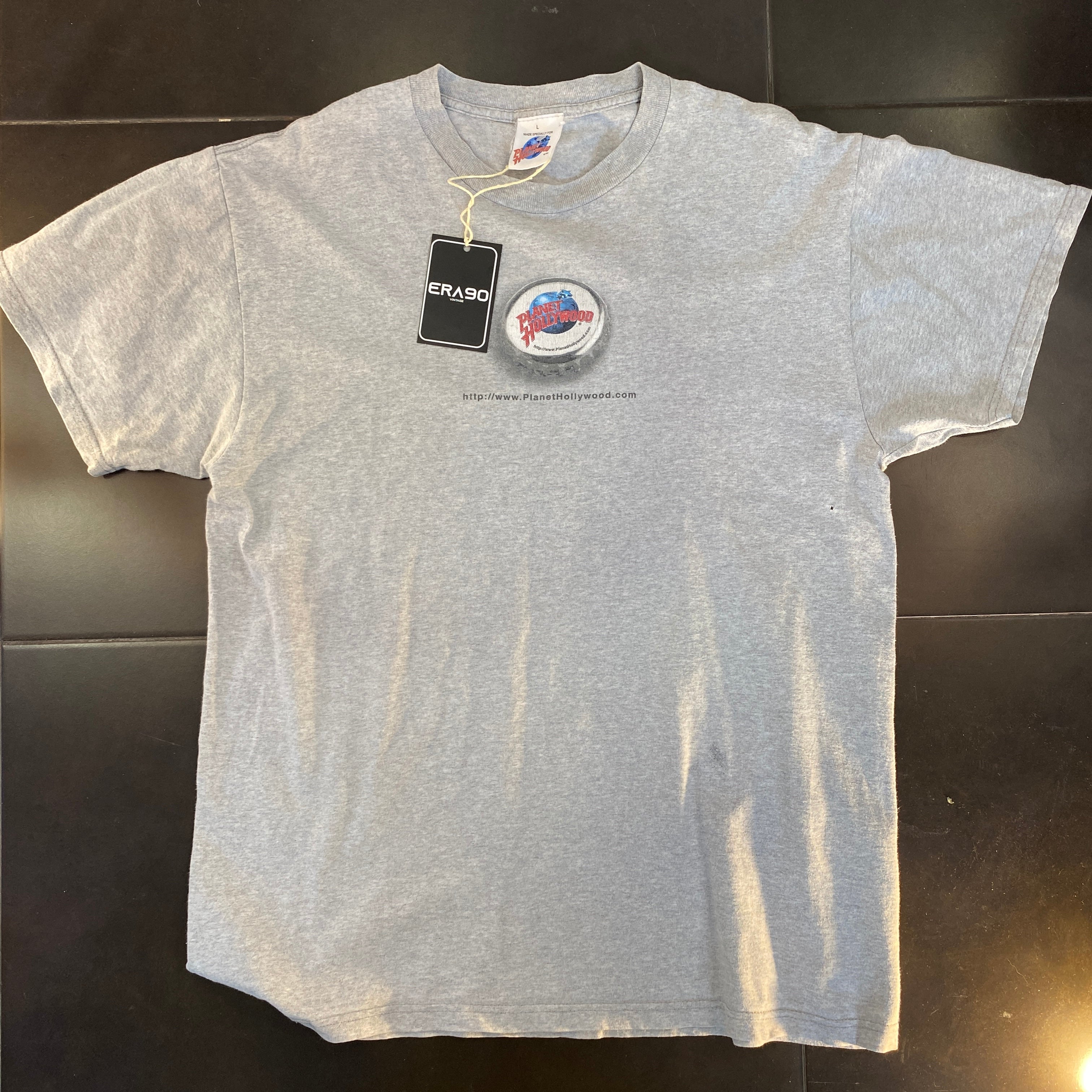Camiseta Vintage Planet Hollywood Gris Melange