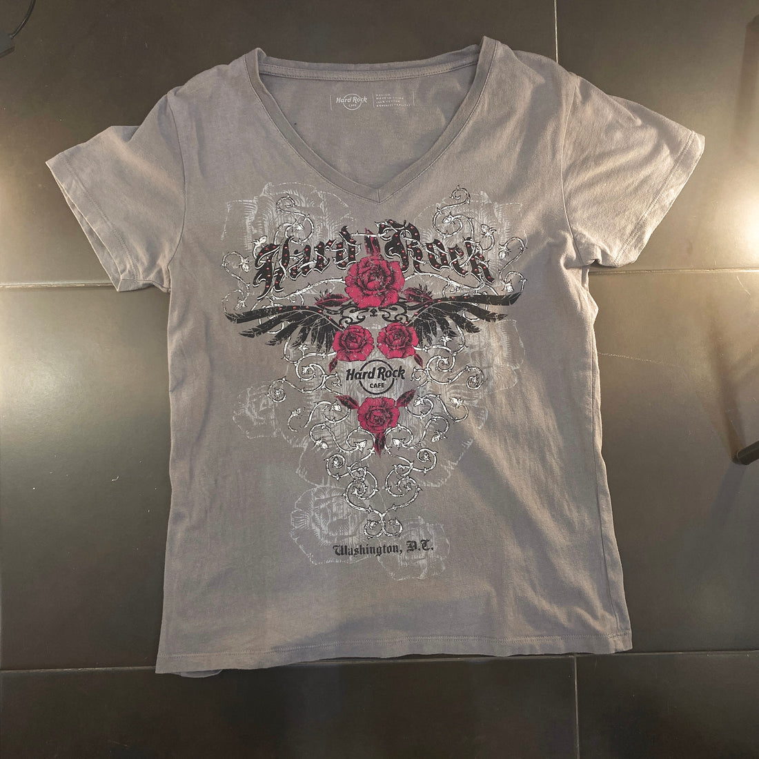 Camiseta Hard Rock Cafe Washington D.C. Gris