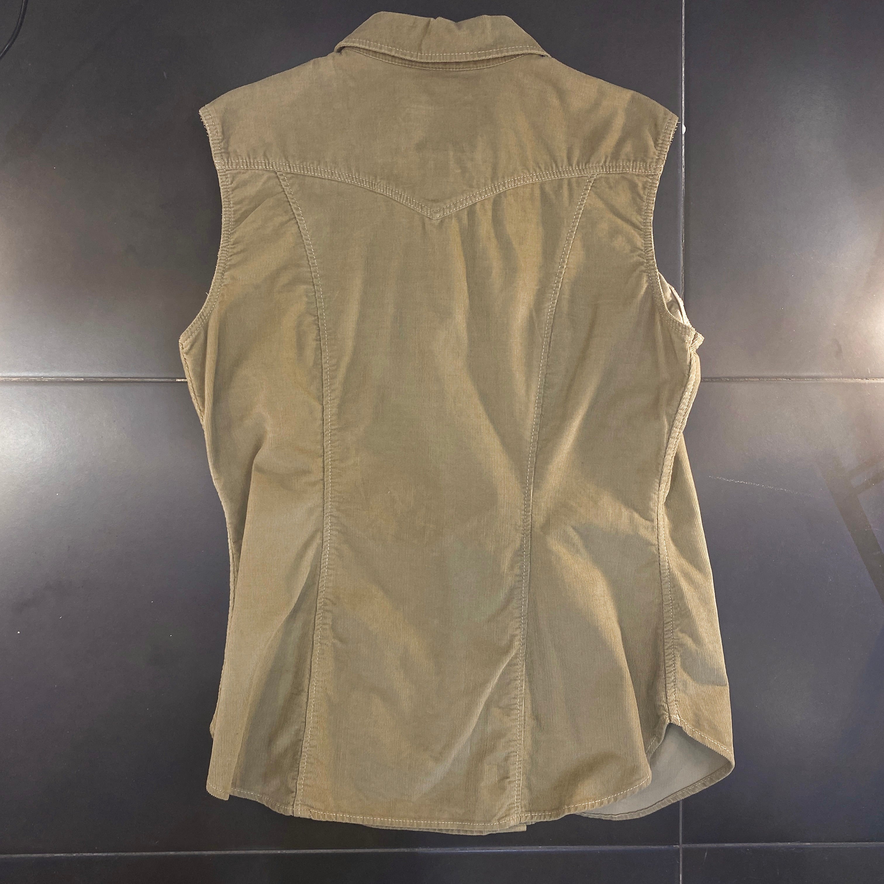 Camisa Levi's Vintage Sin Mangas Pana Verde Caqui