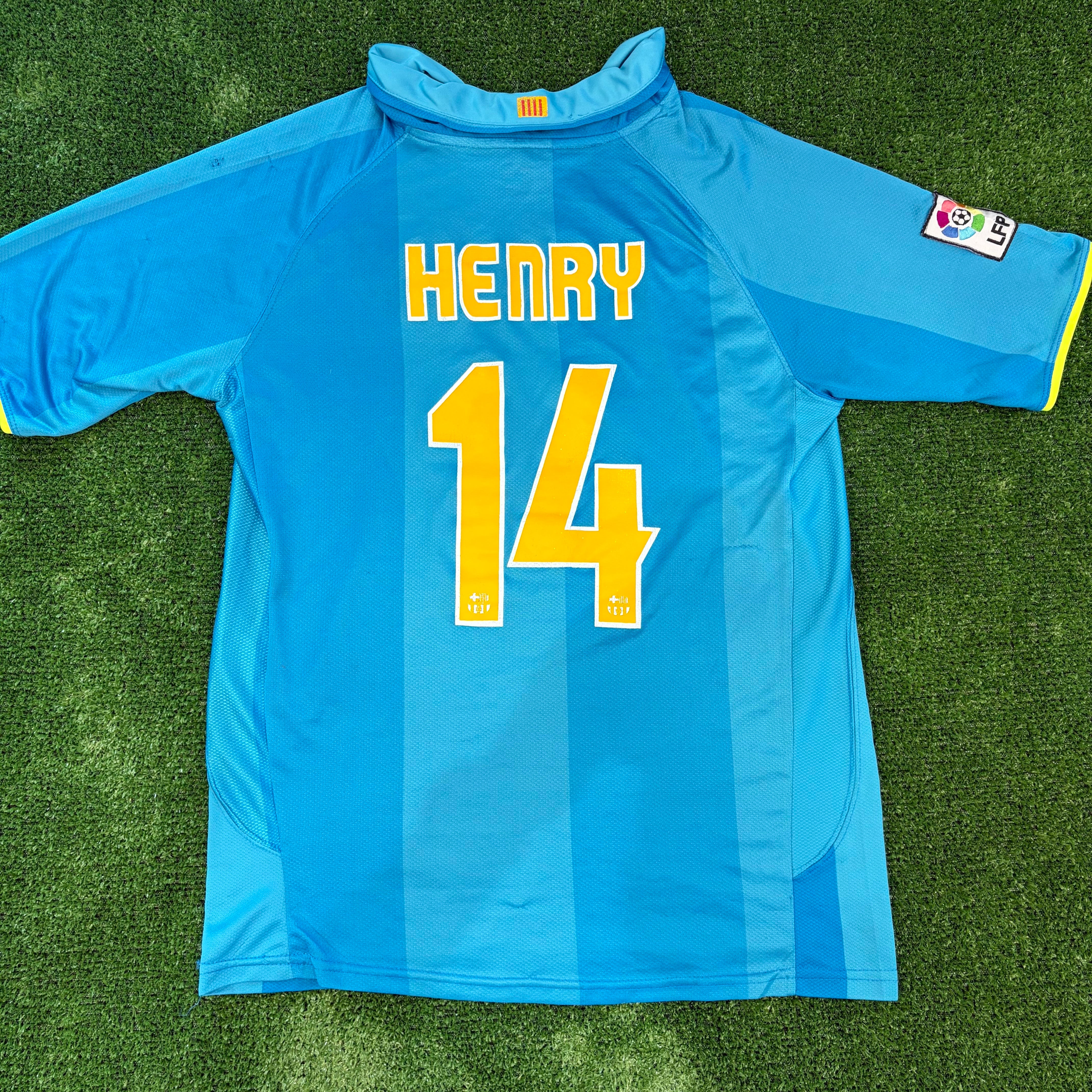 Camiseta De Thierry Henry #14 FC Barcelona 2007-2008 50 Aniversario