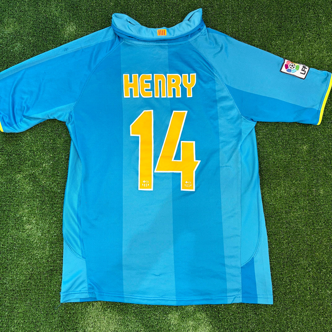 Camiseta De Thierry Henry #14 FC Barcelona 2007-2008 50 Aniversario