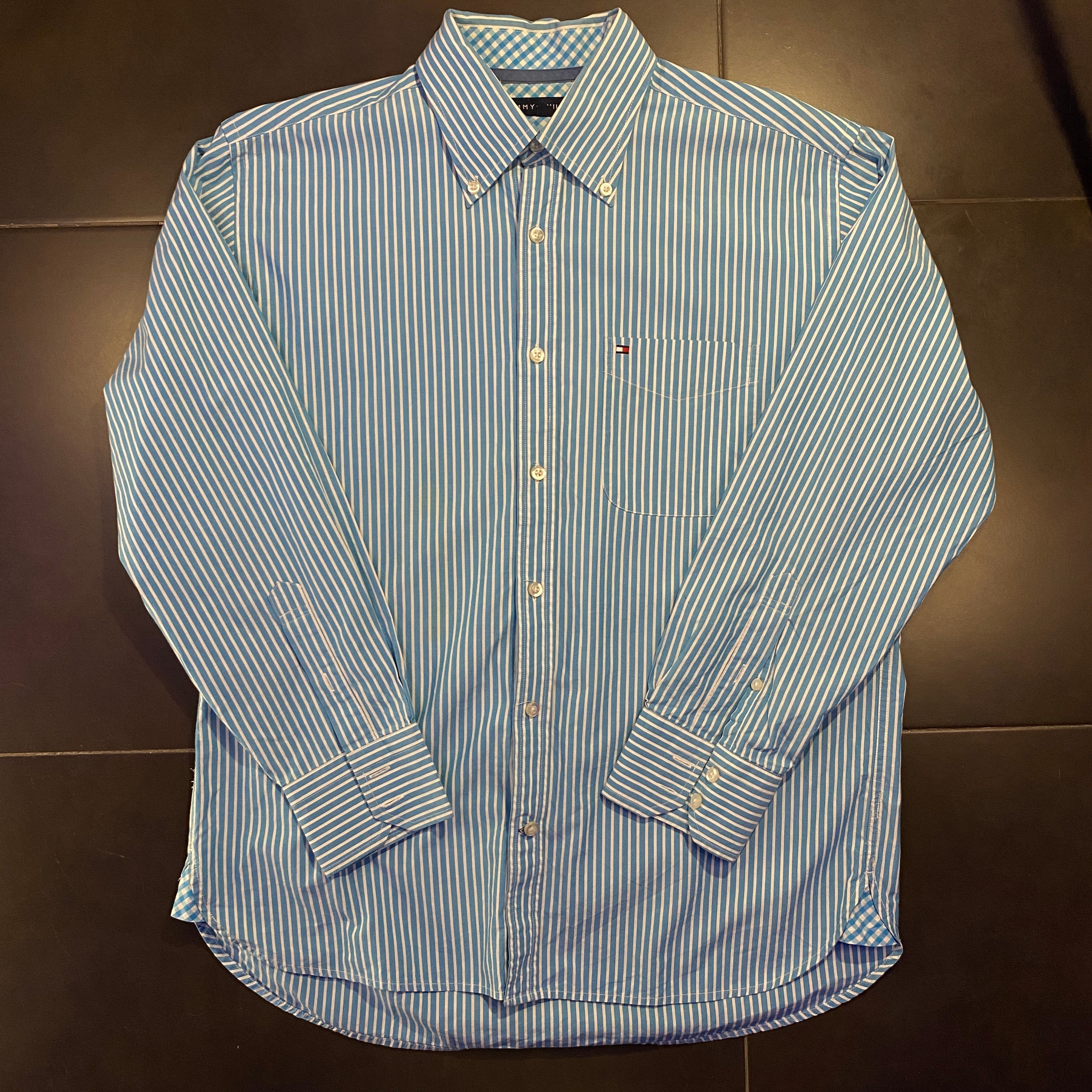 Camisa Tommy Hilfiger rayas azul - frontal